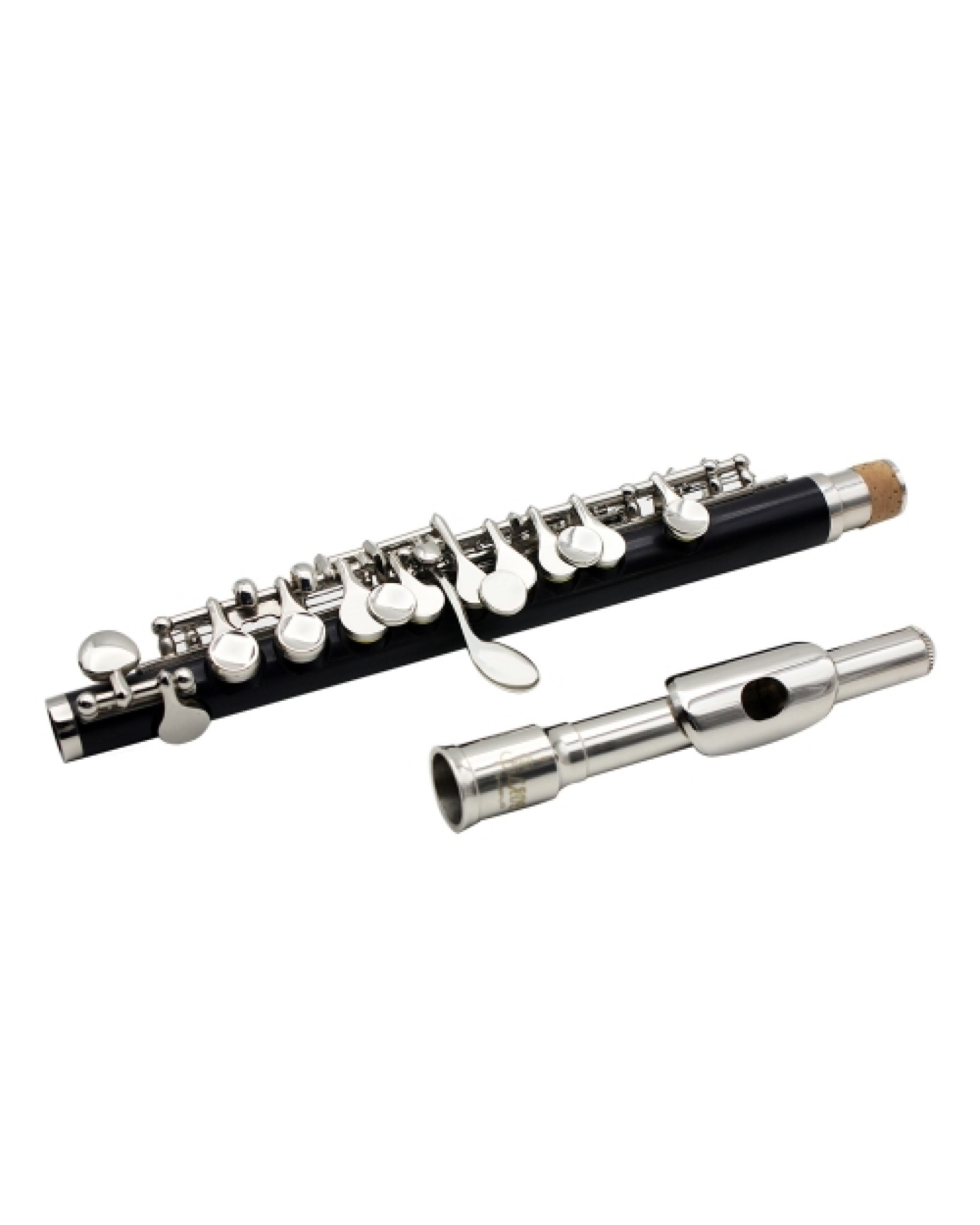 Piccolo Ottavino Half-size Flute Cupronickel Silver Plated C Key Tone with Cork Grease Polish Cloth Cleaning Stick Padded Box  C