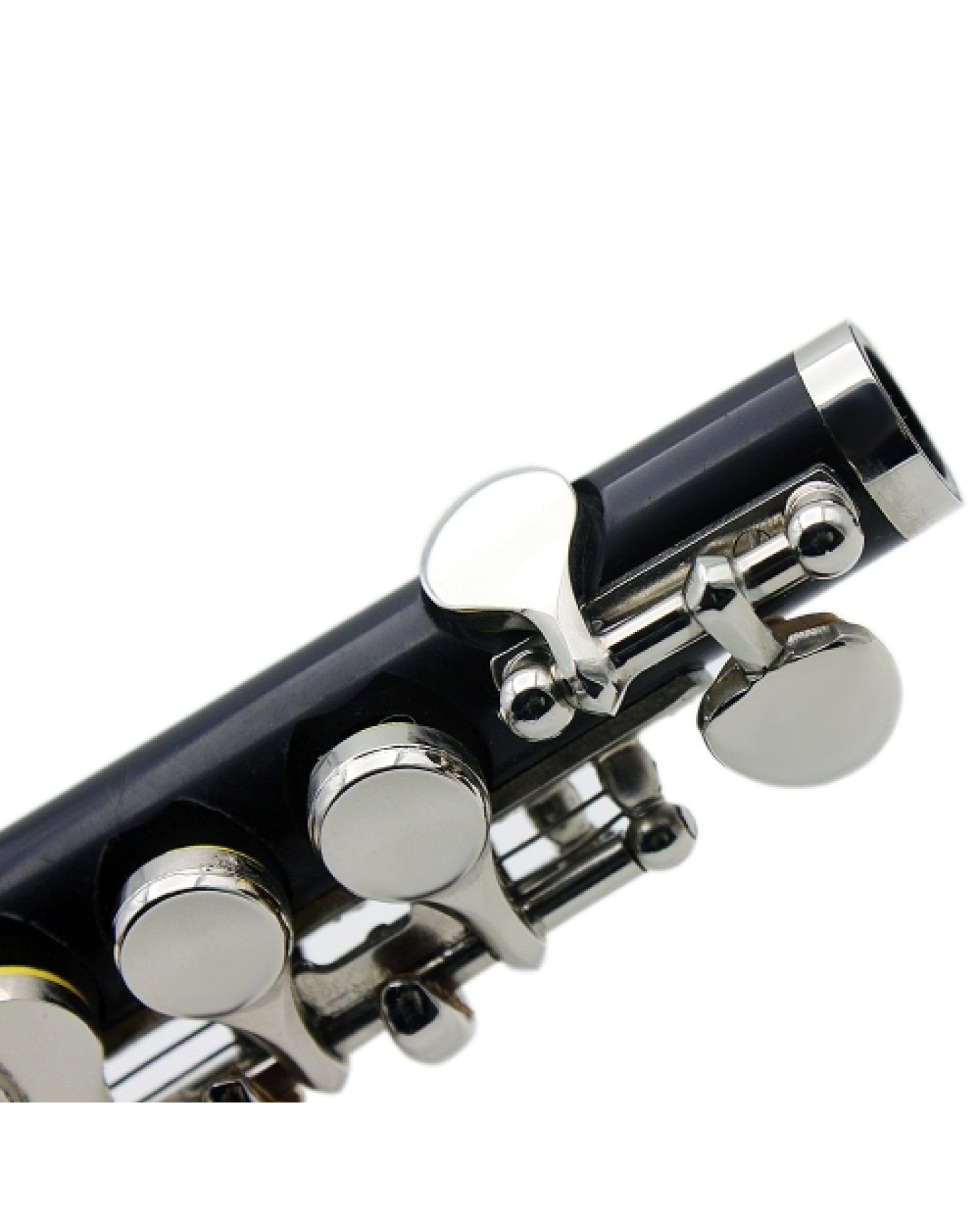 Piccolo Ottavino Half-size Flute Cupronickel Silver Plated C Key Tone with Cork Grease Polish Cloth Cleaning Stick Padded Box  C