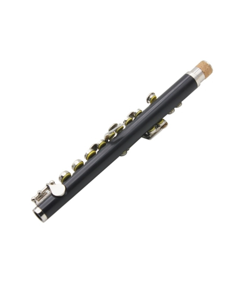 Piccolo Ottavino Half-size Flute Cupronickel Silver Plated C Key Tone with Cork Grease Polish Cloth Cleaning Stick Padded Box  C