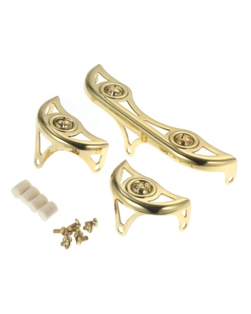 3Pcs/Set Brass Key Guard for Alto Sax Saxophone Repairing Protective Key Guard Kits with Felt Bumper &amp; Bolts Accessories