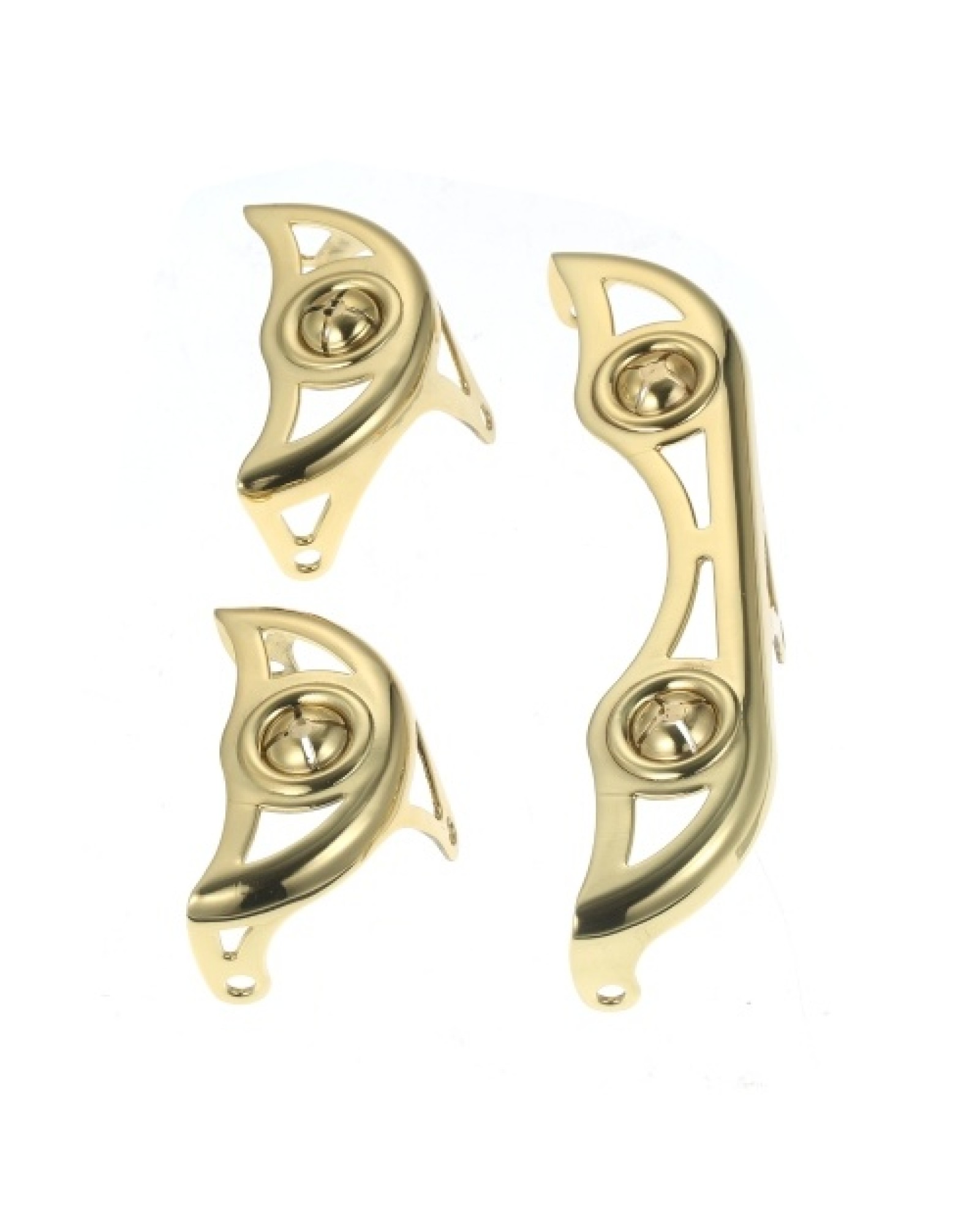 3Pcs/Set Brass Key Guard for Alto Sax Saxophone Repairing Protective Key Guard Kits with Felt Bumper &amp; Bolts Accessories