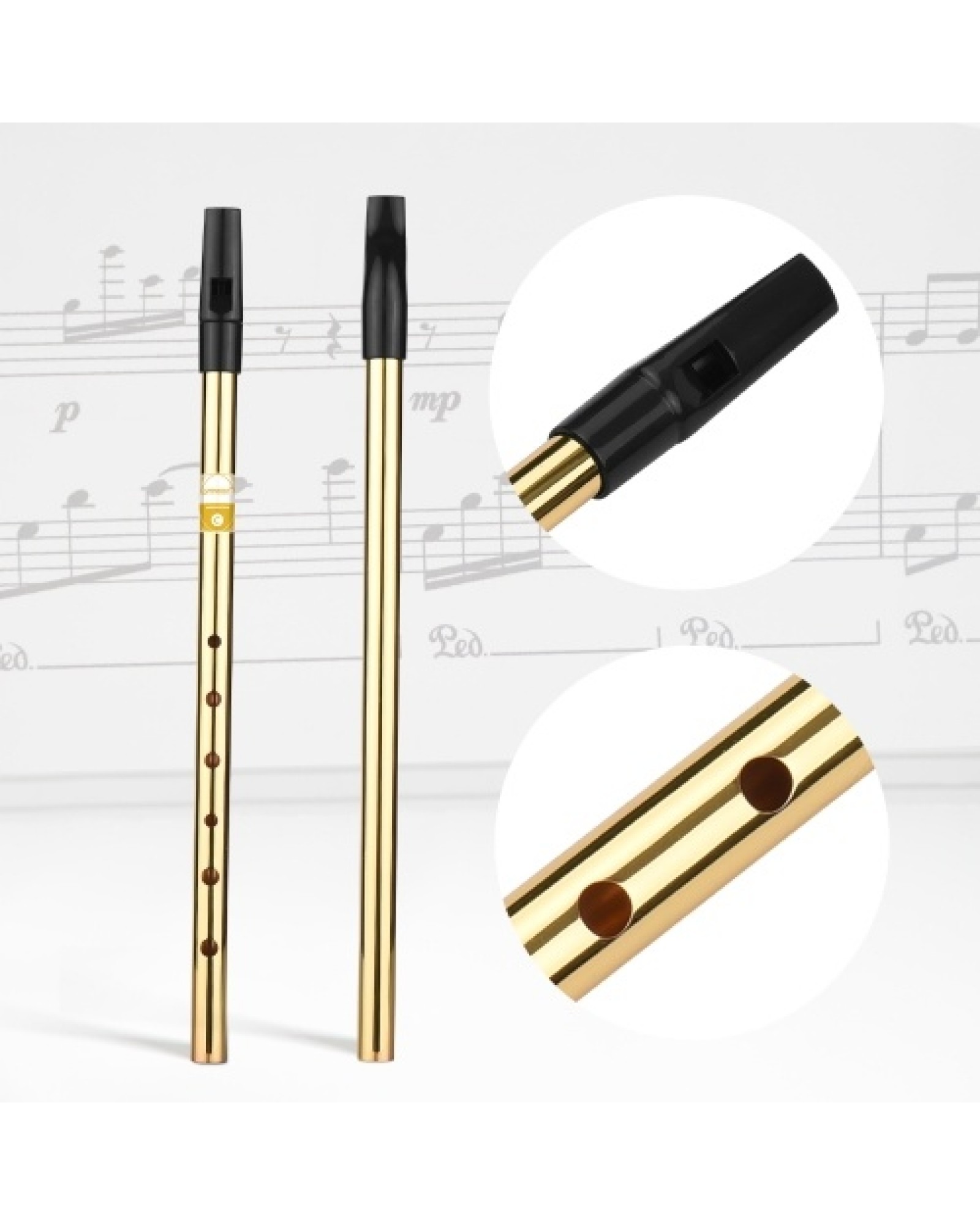 Irish Whistle Flute Key of C 6 Holes Flute Wind Musical Instruments for Beginners Intermediates Experts