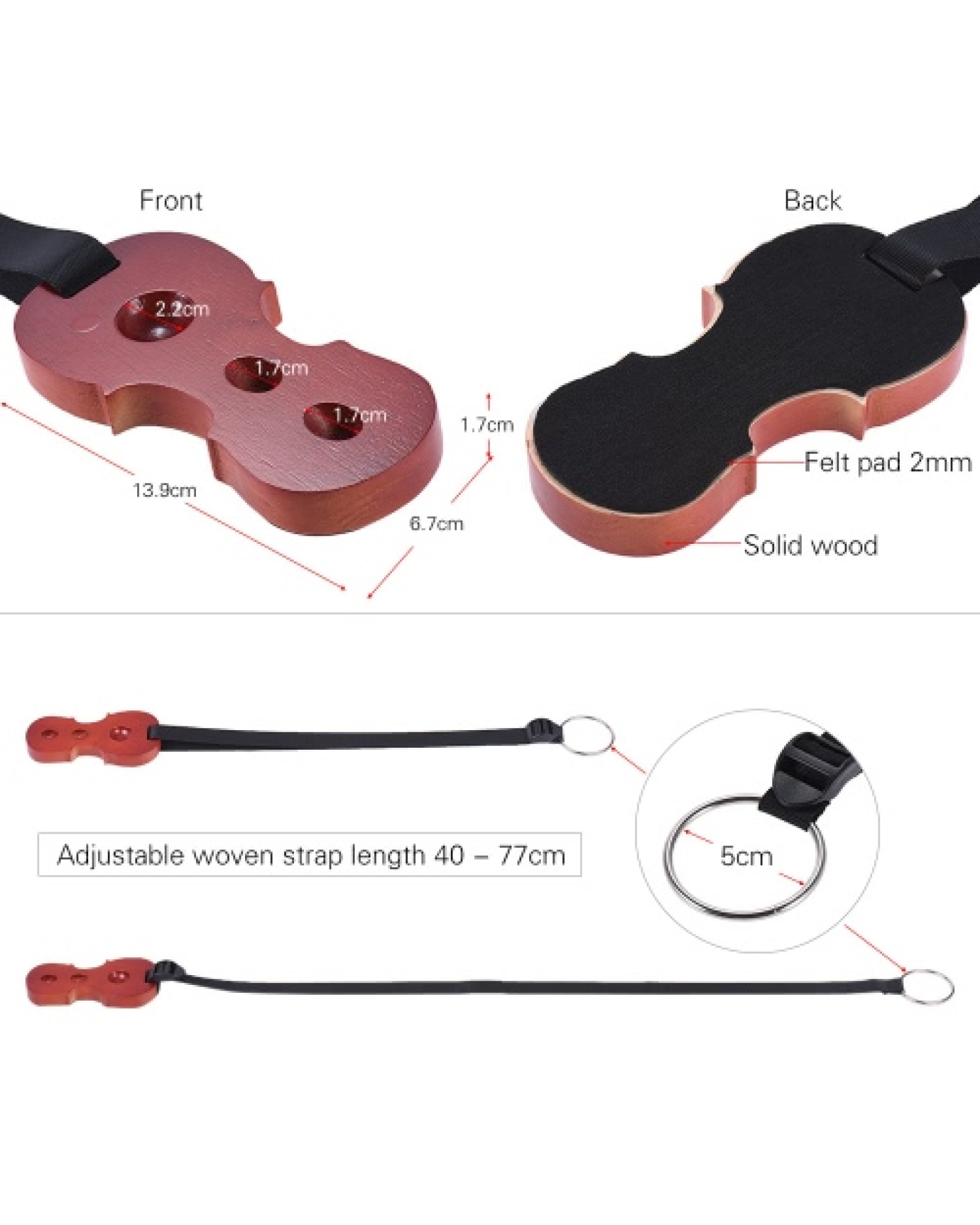 Hardwood Cello Endpin Non-slip Stop Holder Rest Anchor Protector Pad Cello Shape Rosewood Color