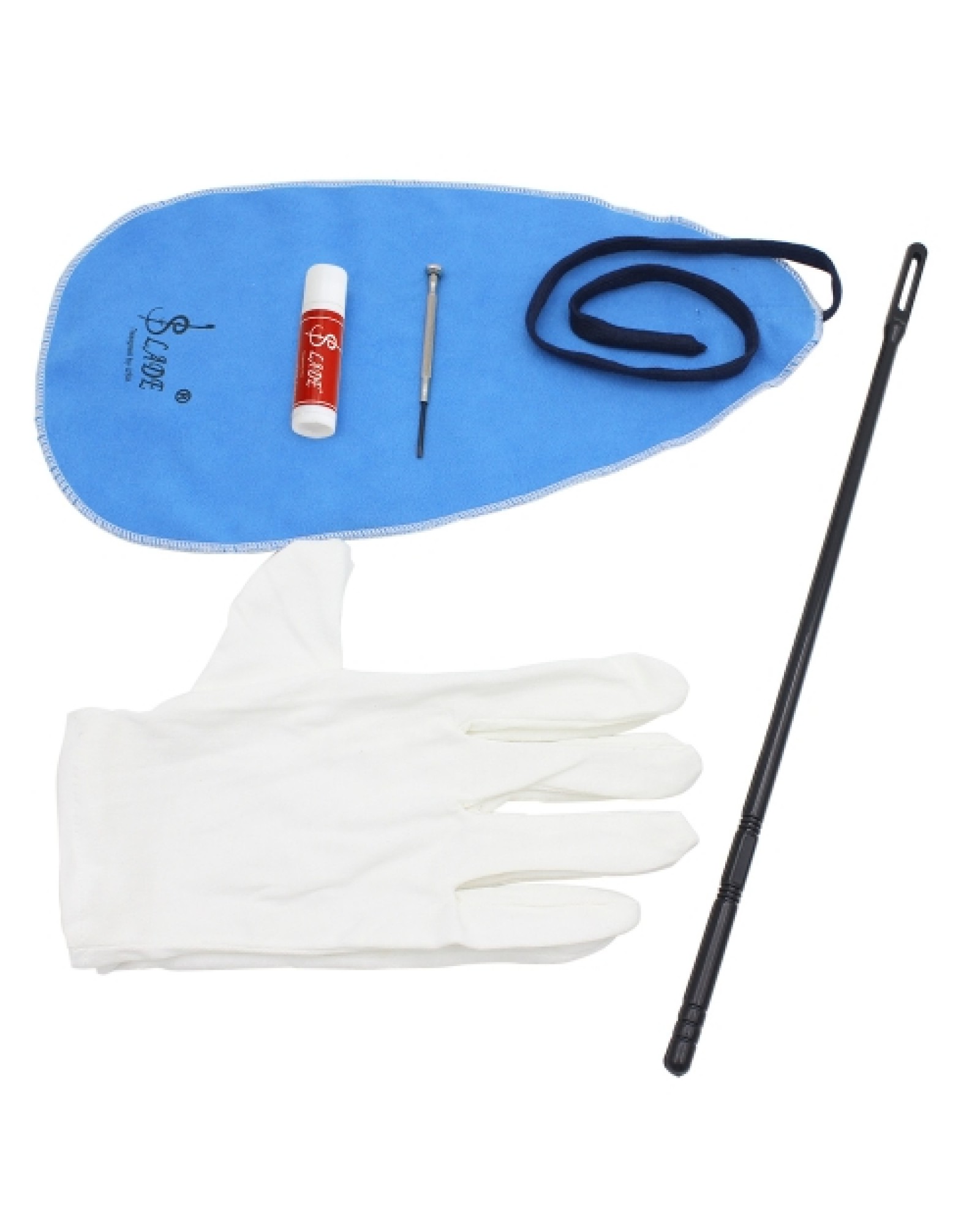Flute Cleaning Kit Set with Cleaning Cloth Stick Cork Grease Screwdriver Gloves
