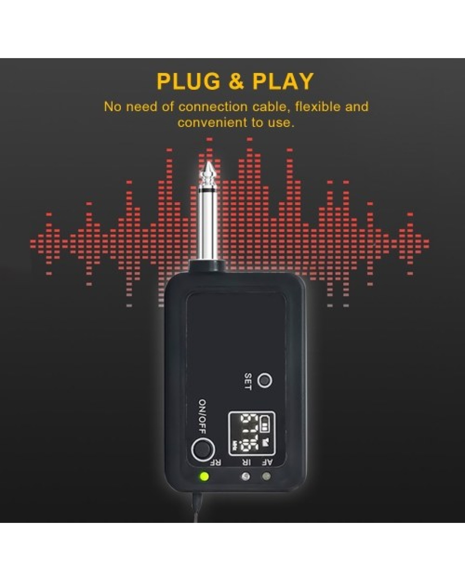 UHF Wireless Instruments Microphone Saxophone Microphone Transmitter Receiver Set Plug &amp; Play Pick Up for Trumpet Trumbone