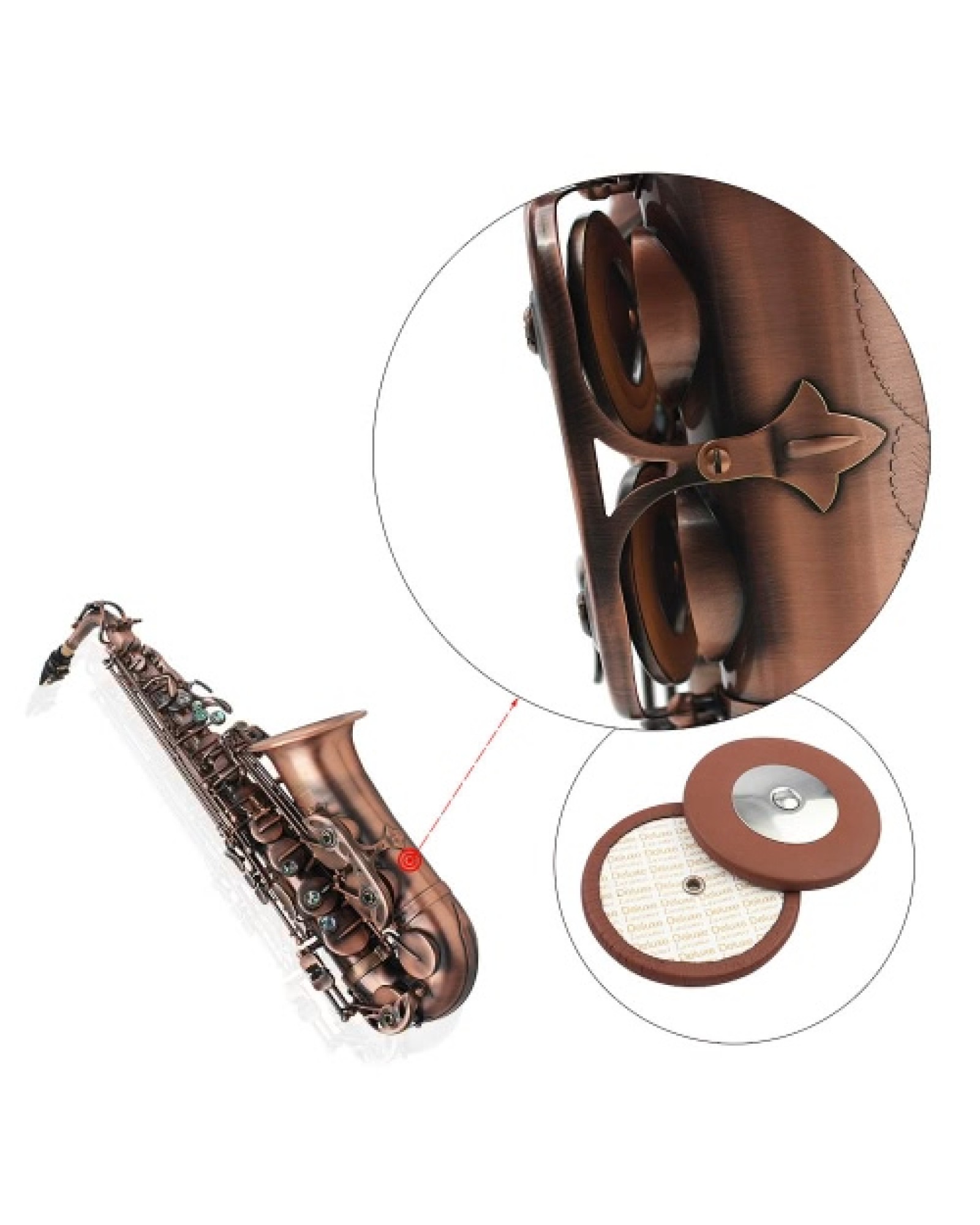 Professional Red Bronze Bend Eb E-flat Alto Saxophone Sax