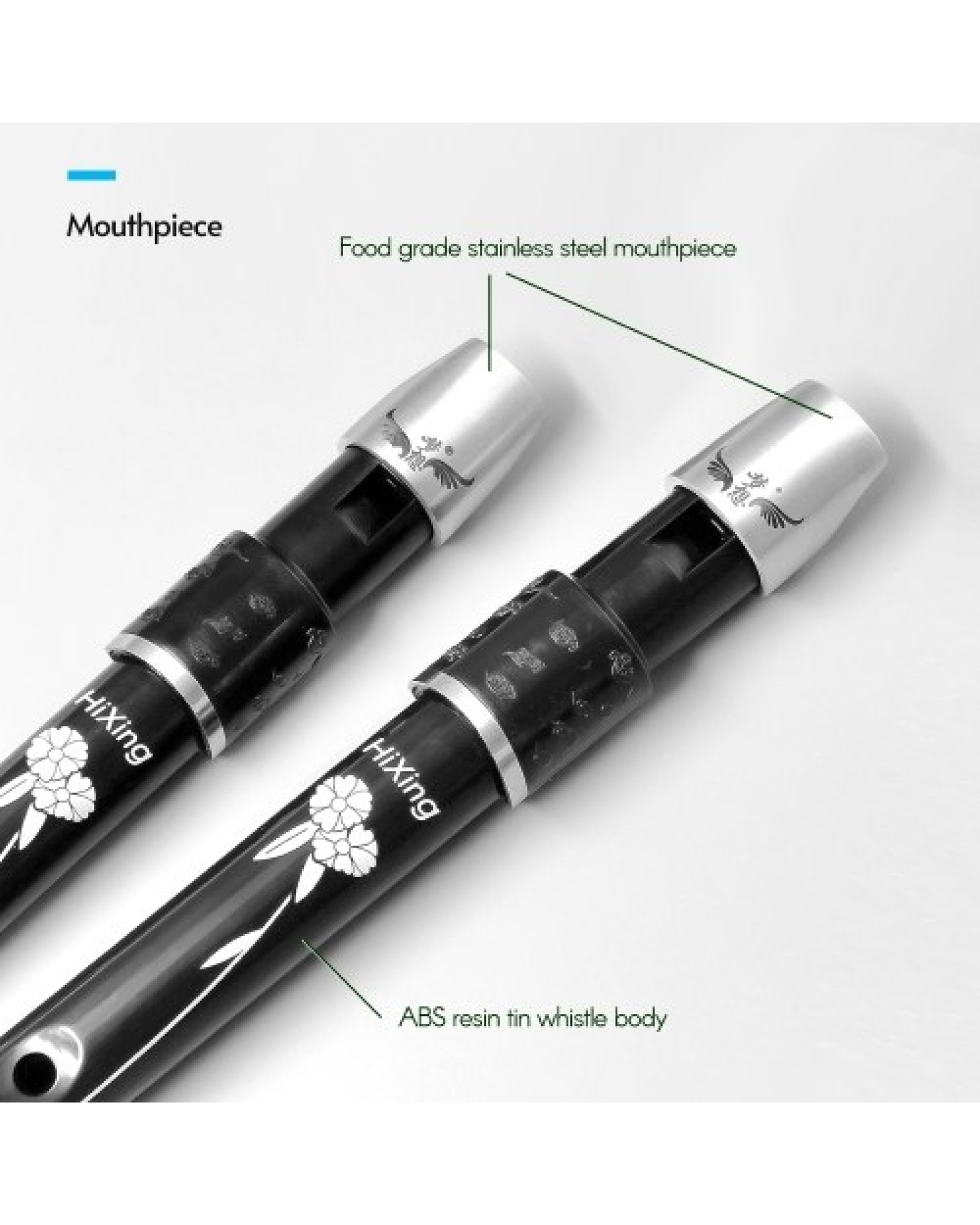Lightweight Irish Whistle Tin Whistle Flute Recorder Instrument C key