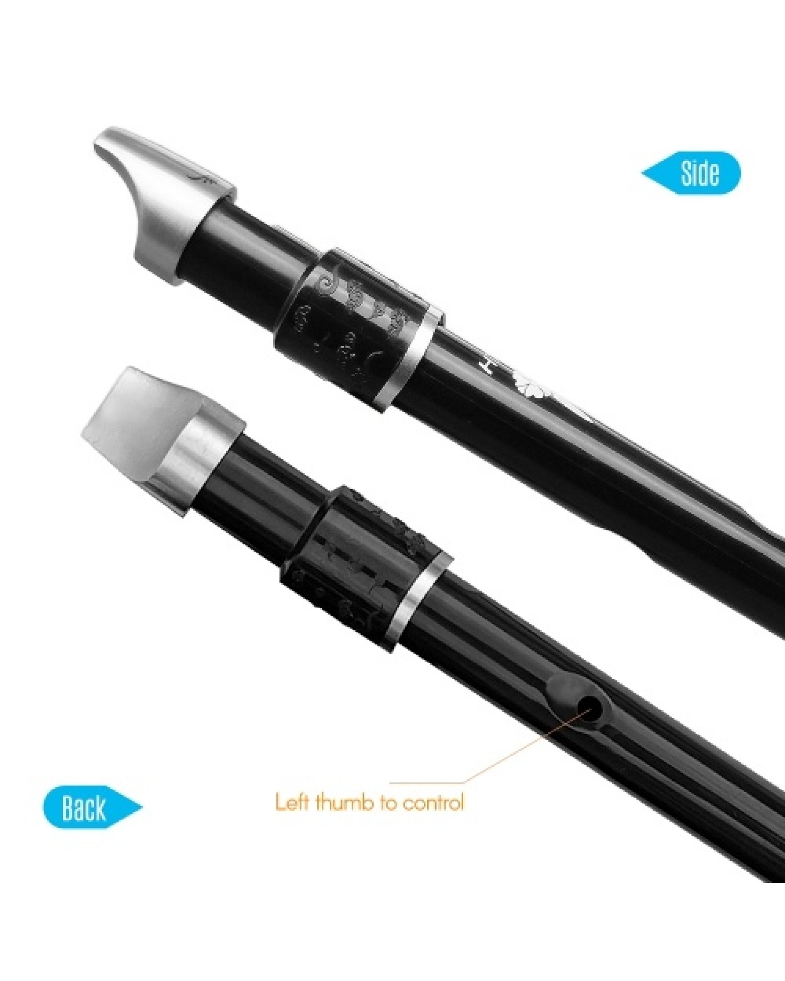 Lightweight Irish Whistle Tin Whistle Flute Recorder Instrument C key