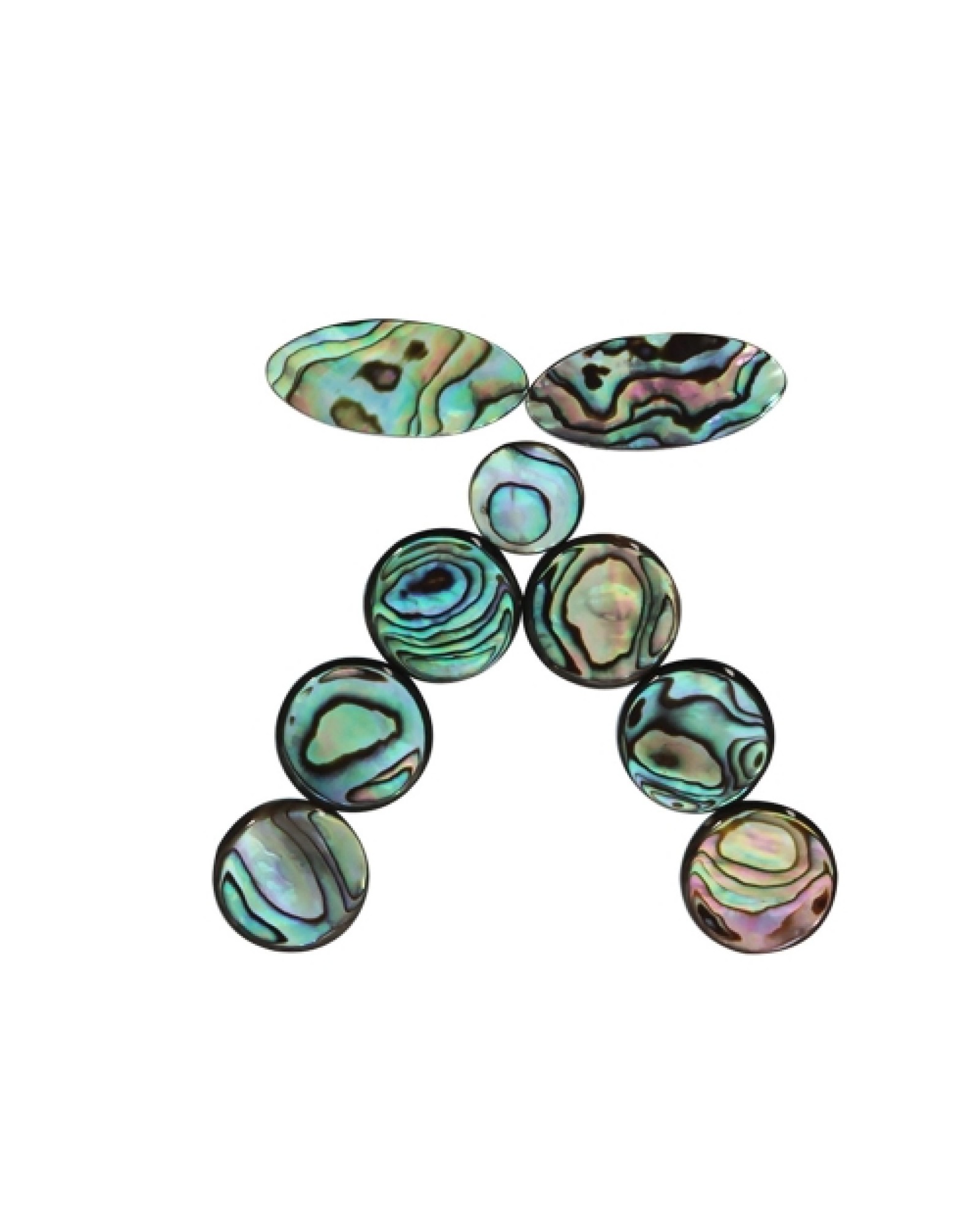 9pcs Colorful Abalone Shell Key Button Inlays for Tenor/ Alto/ Soprano Sax Saxophone