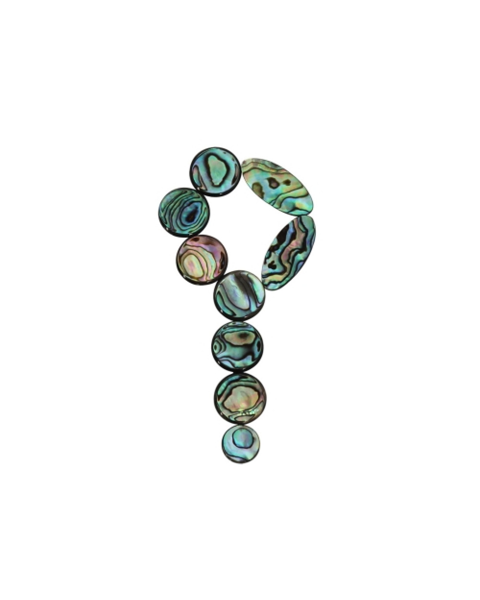 9pcs Colorful Abalone Shell Key Button Inlays for Tenor/ Alto/ Soprano Sax Saxophone
