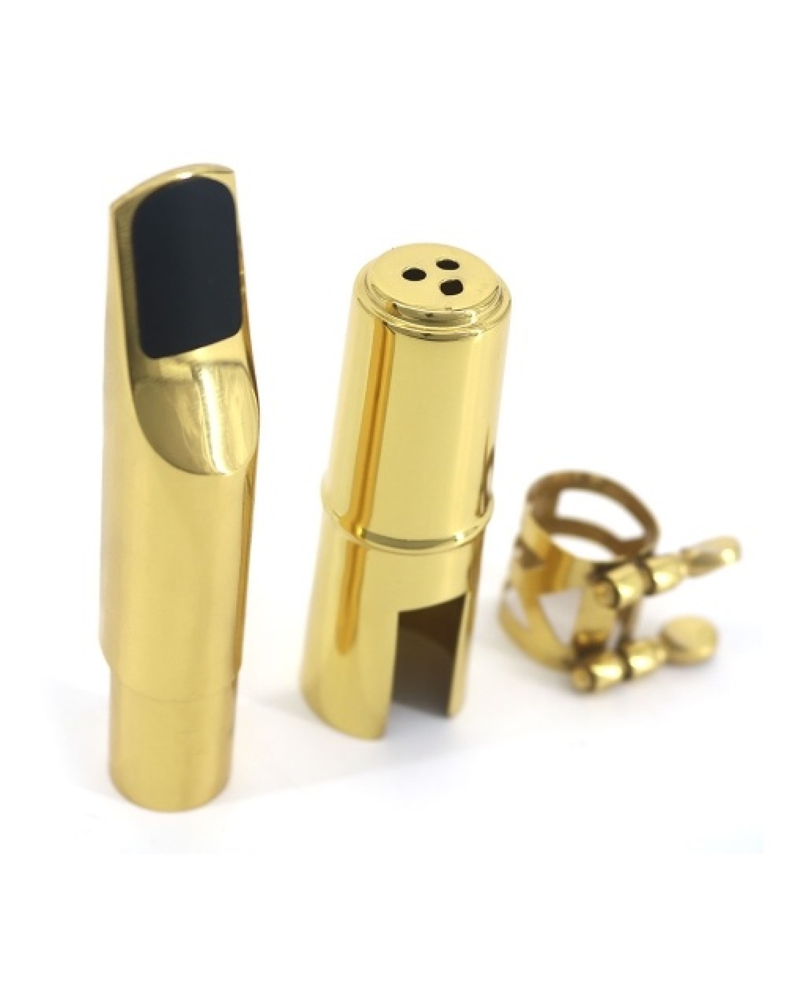 6C Tenor Saxophone Mouthpiece Musical Instrument Accessories Brass Material with Reed Cap Buckle Patch