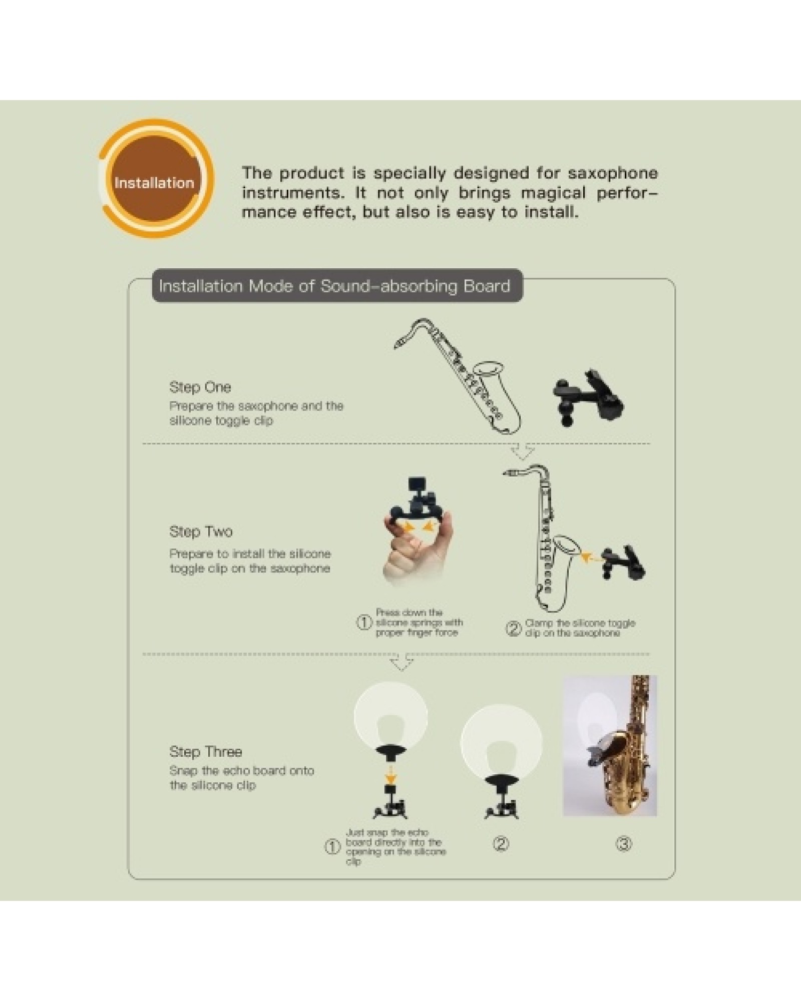 Plastic Saxophone Deflector Sound Deflector Shield with Mute &amp; Reflect Sound Functions for Wind Instrument