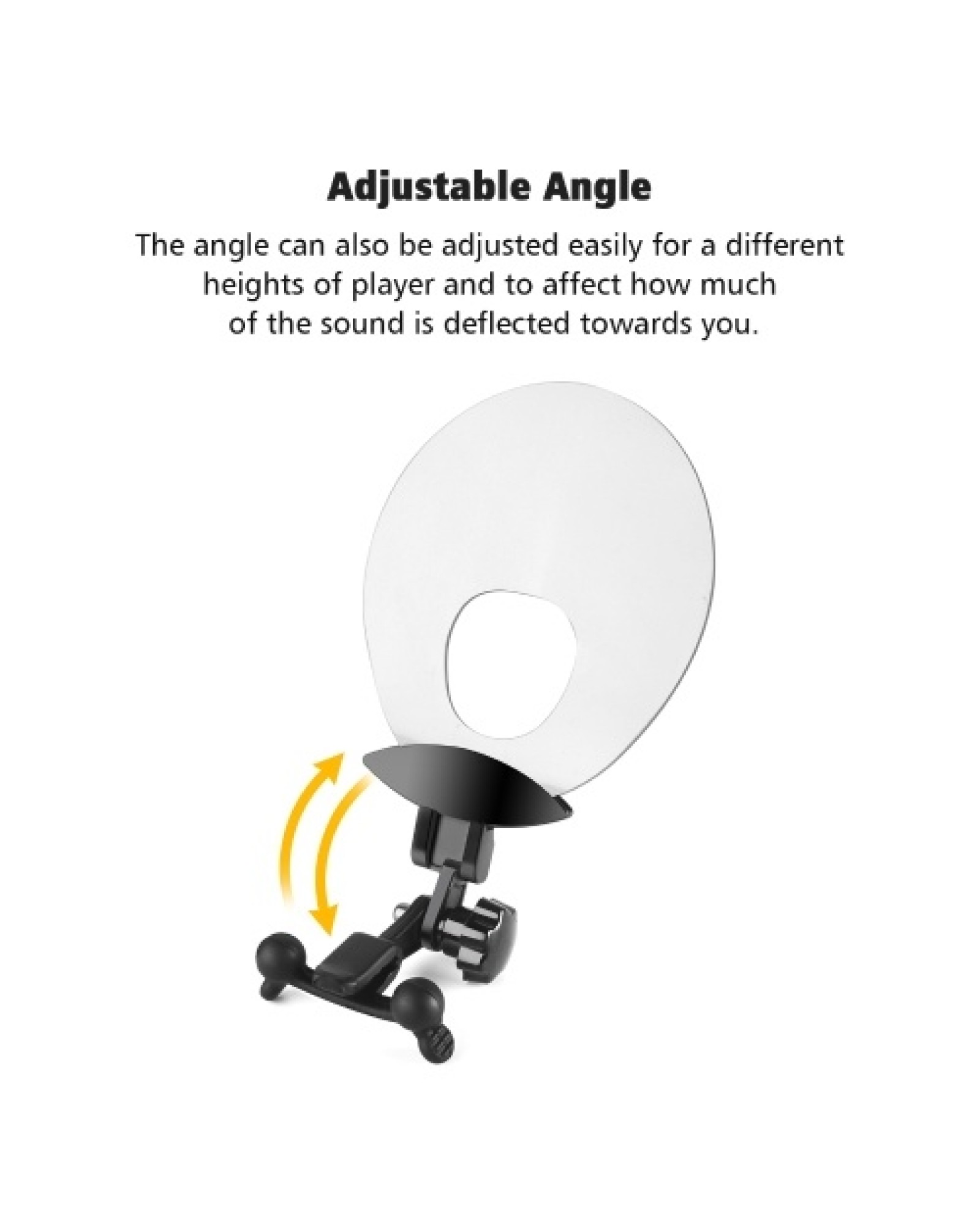 Plastic Saxophone Deflector Sound Deflector Shield with Mute &amp; Reflect Sound Functions for Wind Instrument