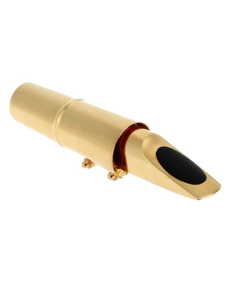 Jazz Tenor Sax Saxophone 5C Mouthpiece Metal with Mouthpiece Patches Pads Cushions Cap Buckle Gold Plating
