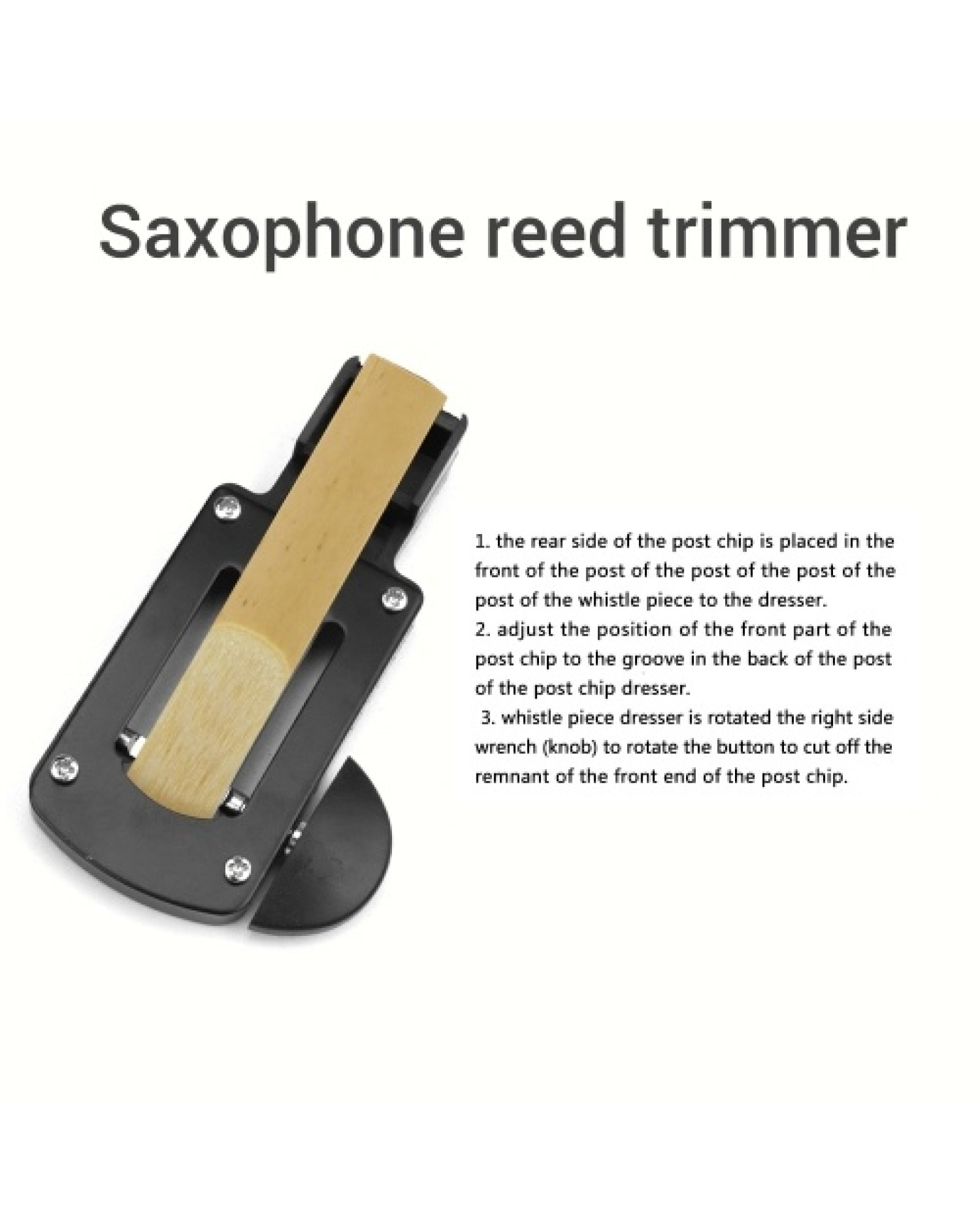 （ For alto sax）Saxophone Reed Cutter Soprano Alto Tenor Saxophone Reed Trimmer