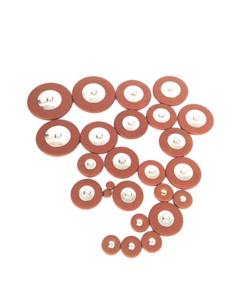 26 Pieces of Sax Leather Pads Replacement for Alto Saxophone