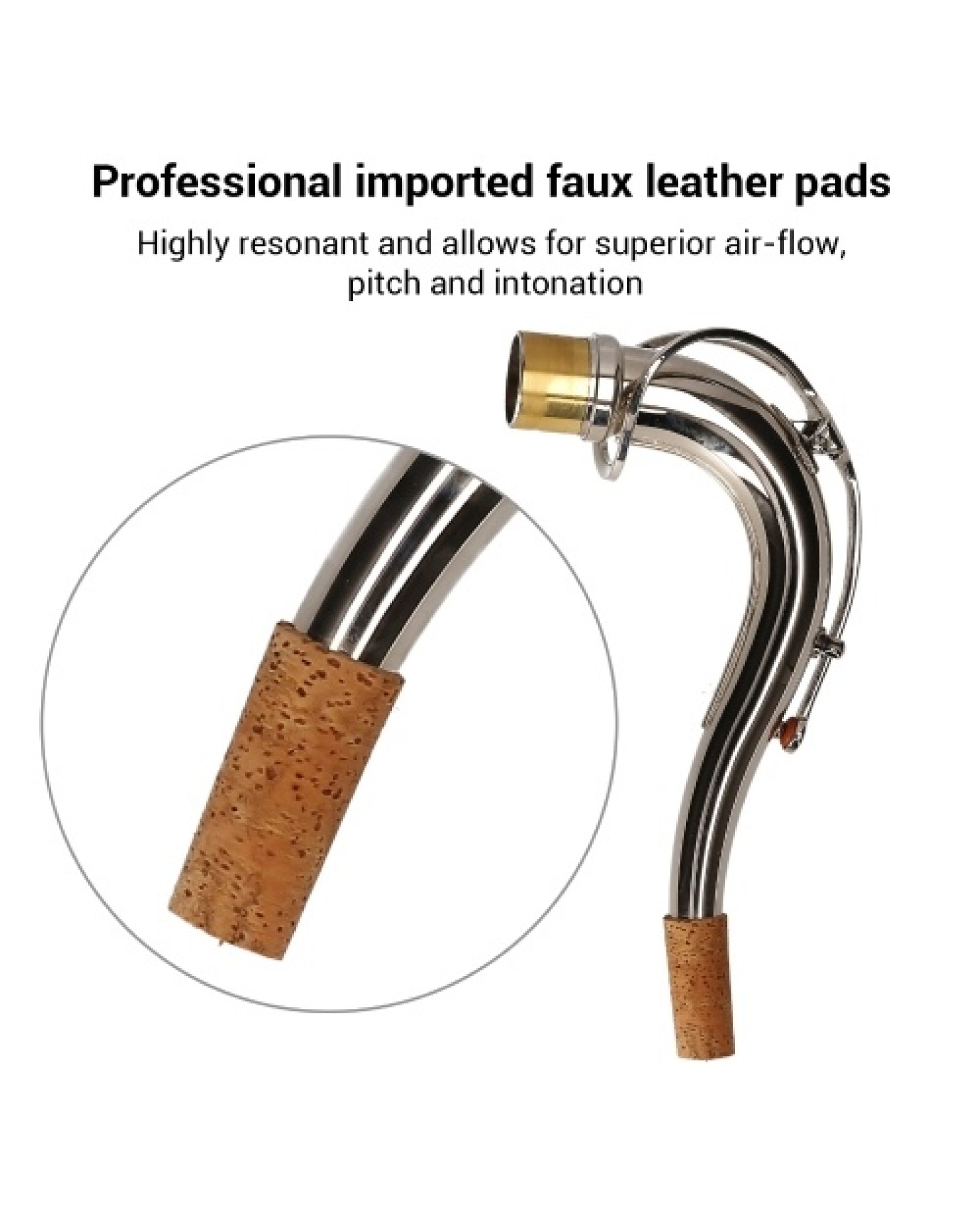 Tenor Saxophone Elbow Bend Neck 28mm Connector Diameter Saxophone Accessory Replacement Part