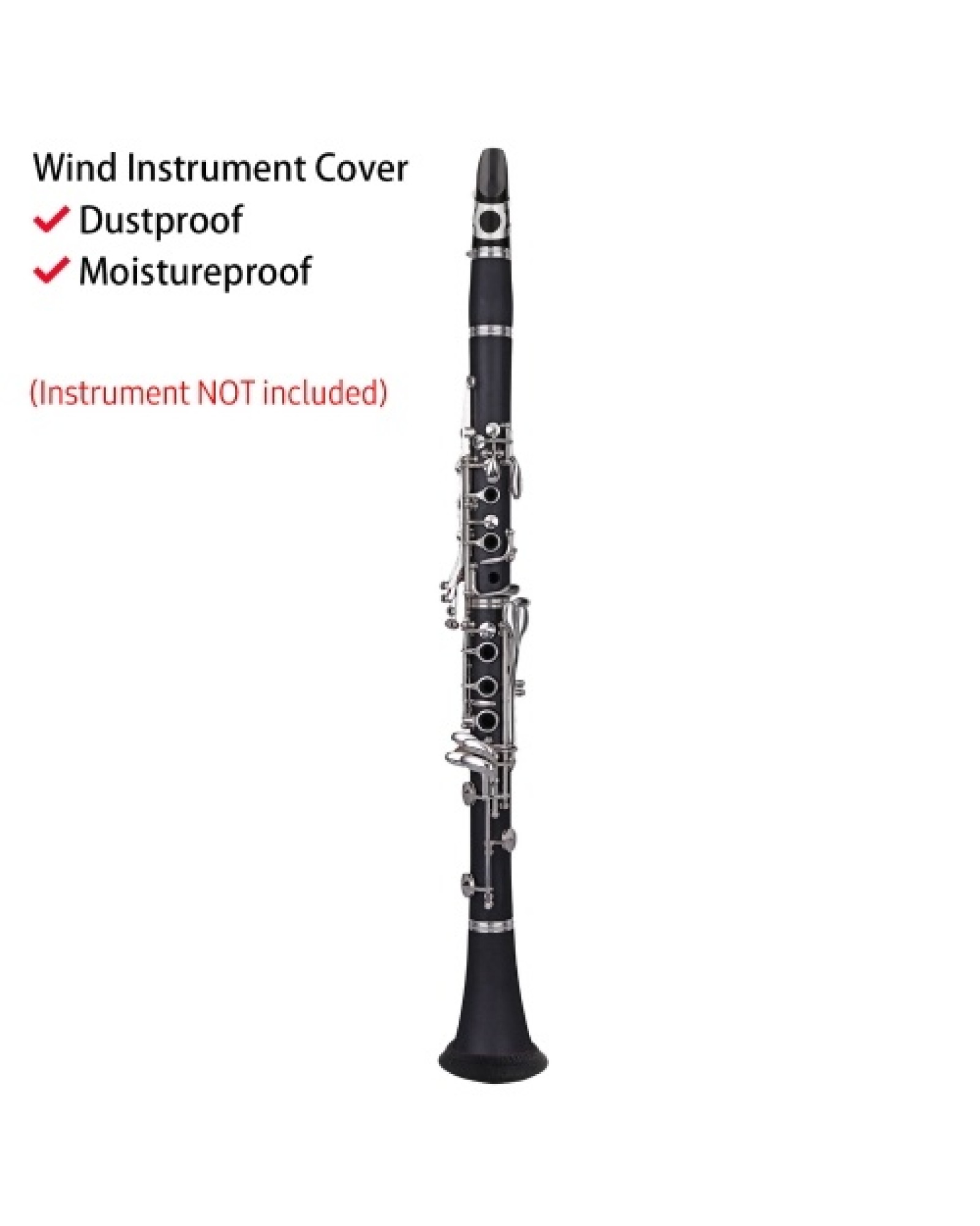 Wind Instrument Bell Cover and Cleaning Cloth Kit Dustproof Moistureproof Reusable Cover Cleaning Swab Wiping Cloth for Trumpet 