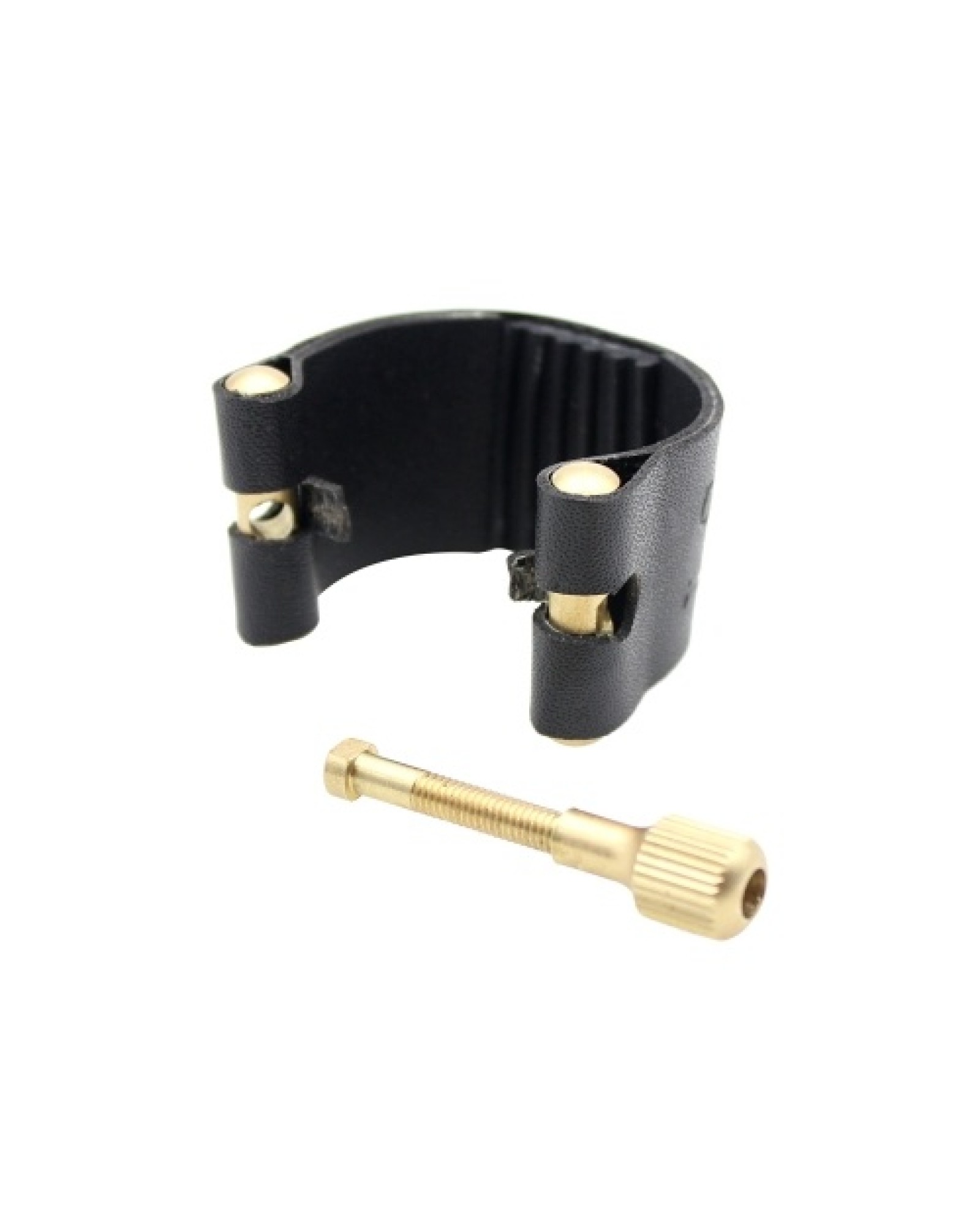 Ligature Fastener for Alto Sax Saxophone Rubber Mouthpiece Artificial Leather Compact Durable