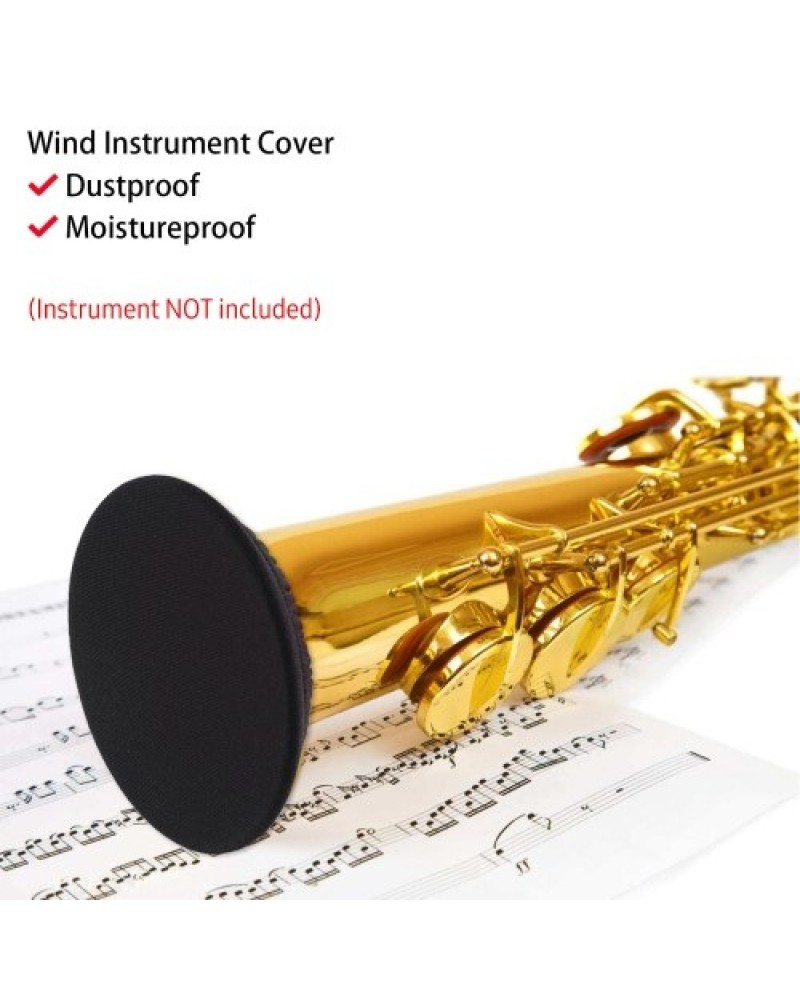 Wind Instrument Bell Cover and Cleaning Cloth Kit Dustproof Moistureproof Reusable Cover Cleaning Swab Wiping Cloth for Trumpet 