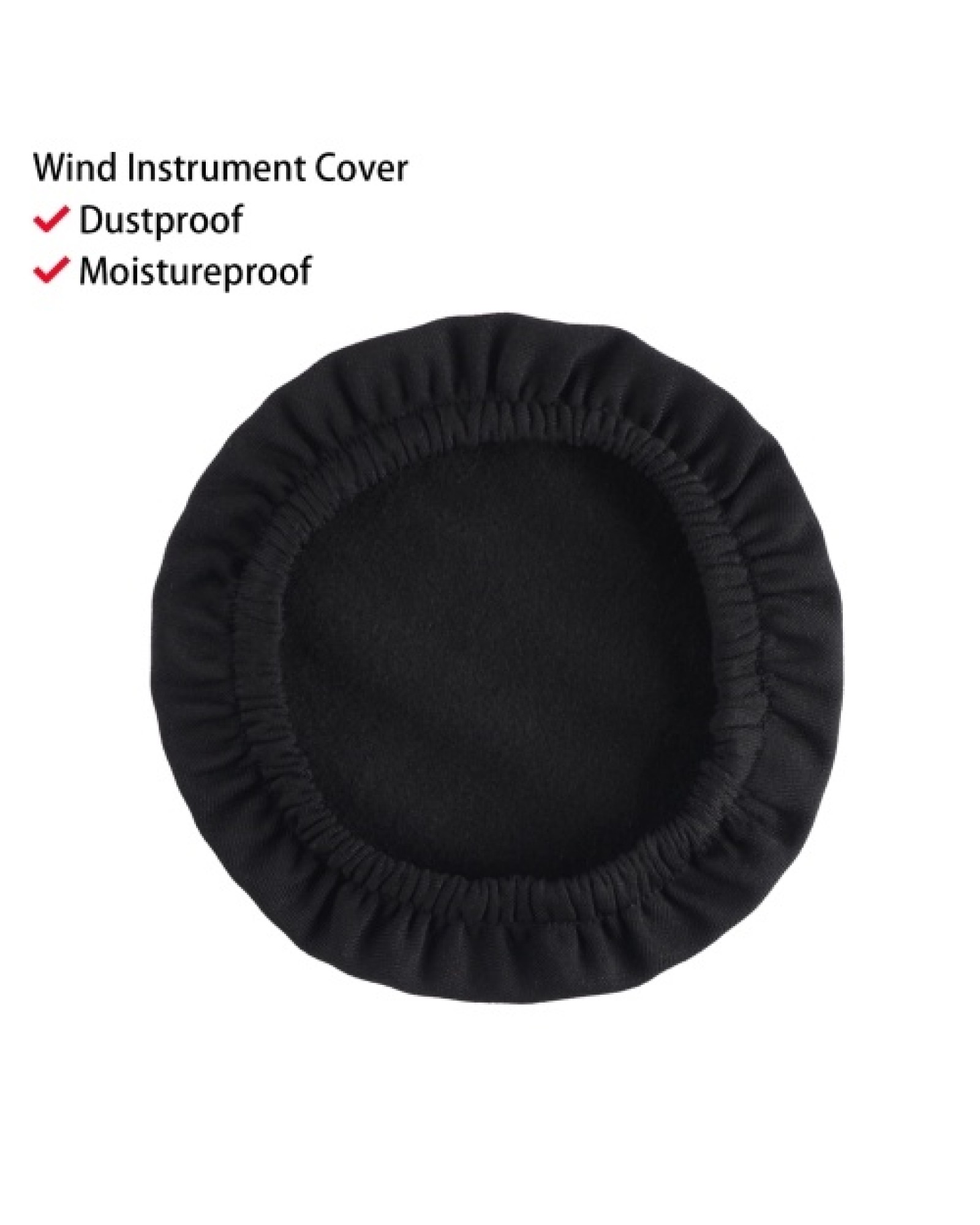 Wind Instrument Bell Cover and Cleaning Cloth Kit Dustproof Moistureproof Reusable Cover Cleaning Swab Wiping Cloth for Trumpet 