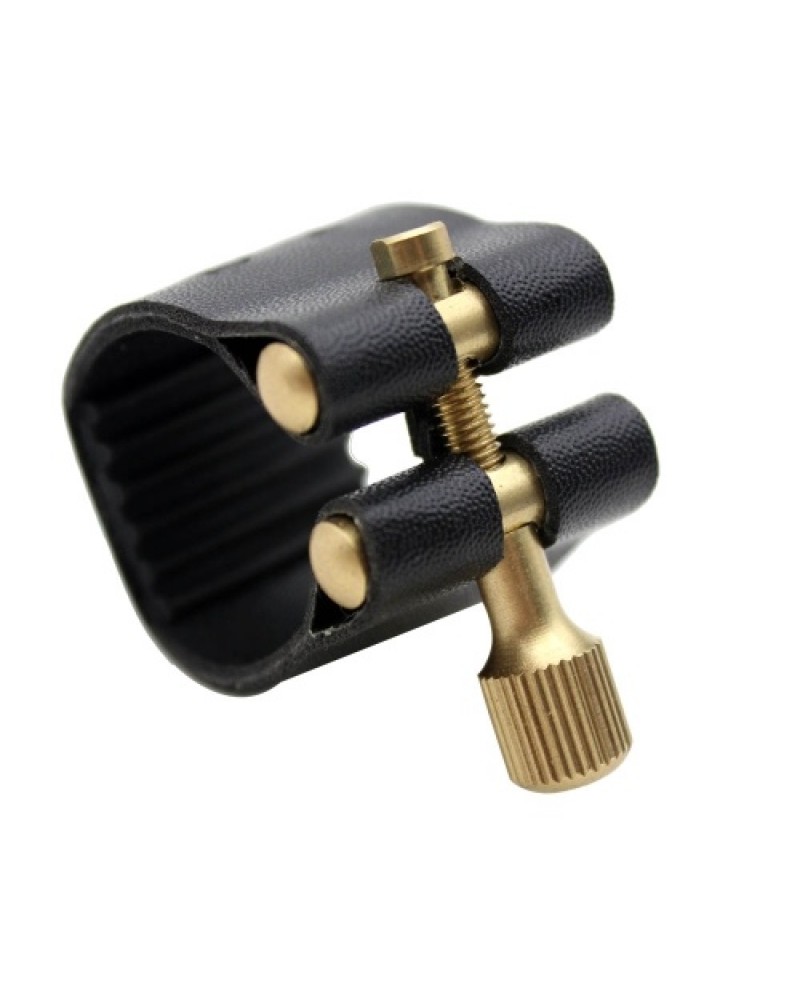 Ligature Fastener for Alto Sax Saxophone Rubber Mouthpiece Artificial Leather Compact Durable