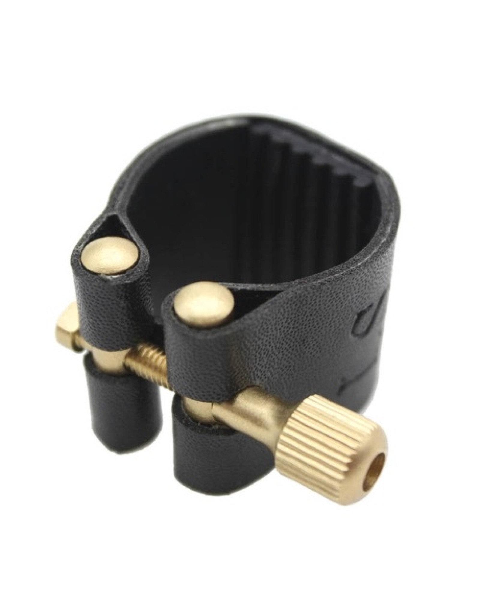 Ligature Fastener for Alto Sax Saxophone Rubber Mouthpiece Artificial Leather Compact Durable