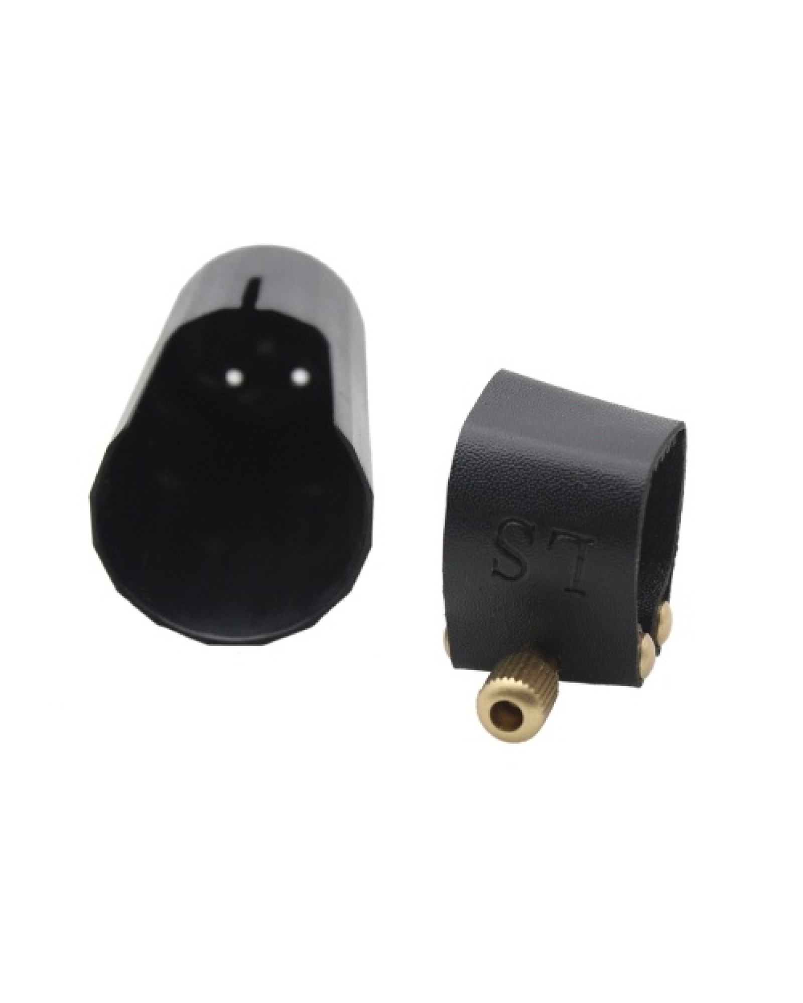 Ligature Fastener for Alto Sax Saxophone Rubber Mouthpiece Artificial Leather Compact Durable