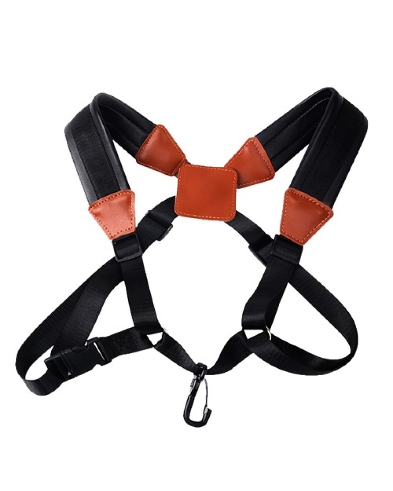 Saxophone Strap Sax Shoulder Strap Adjustable Padded Leather Strap for Soprano Alto Baritone Saxophone
