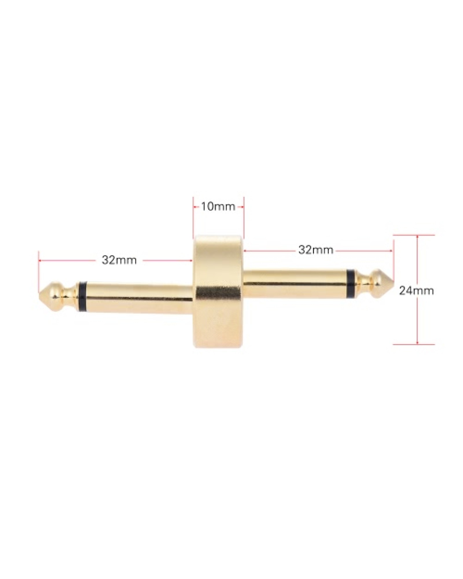 2 Pack 1/4 Inch 6.35mm Z Type Guitar Effect Pedal Coupler Connector Guitar Pedal Board Accessory