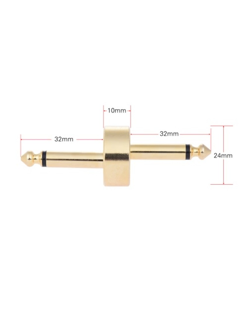 2 Pack 1/4 Inch 6.35mm Z Type Guitar Effect Pedal Coupler Connector Guitar Pedal Board Accessory
