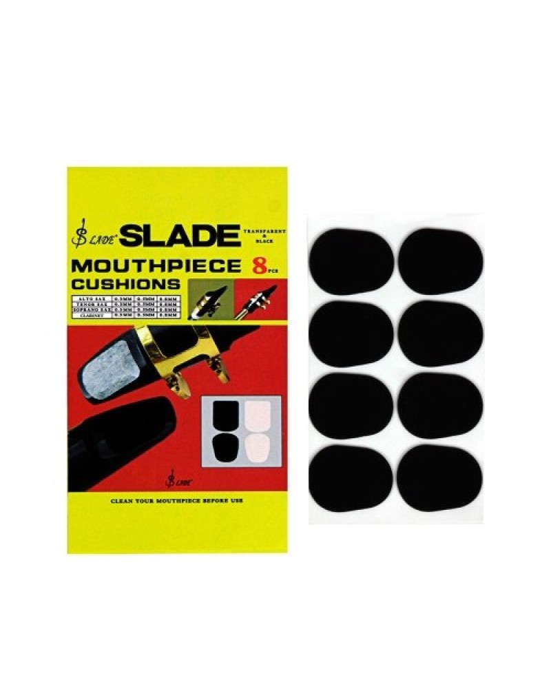 Wind Instrument Accessories 8pcs Alto Tenor Saxophone Clarinet Mouthpiece Cushions Patches Pads Black 0.5mm Thickness