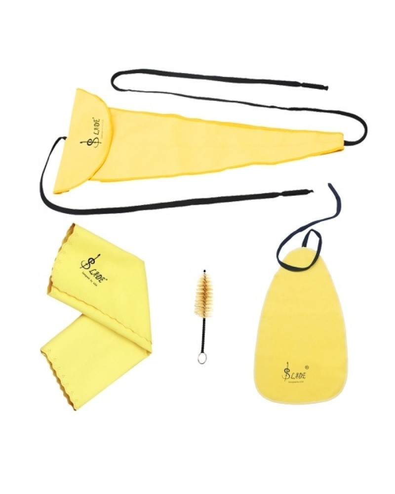 Saxophone Sax Cleaning Care Kit 3pcs Cleaning Cloth + Mouthpiece Brush Musical Instrument Maintenance Tool