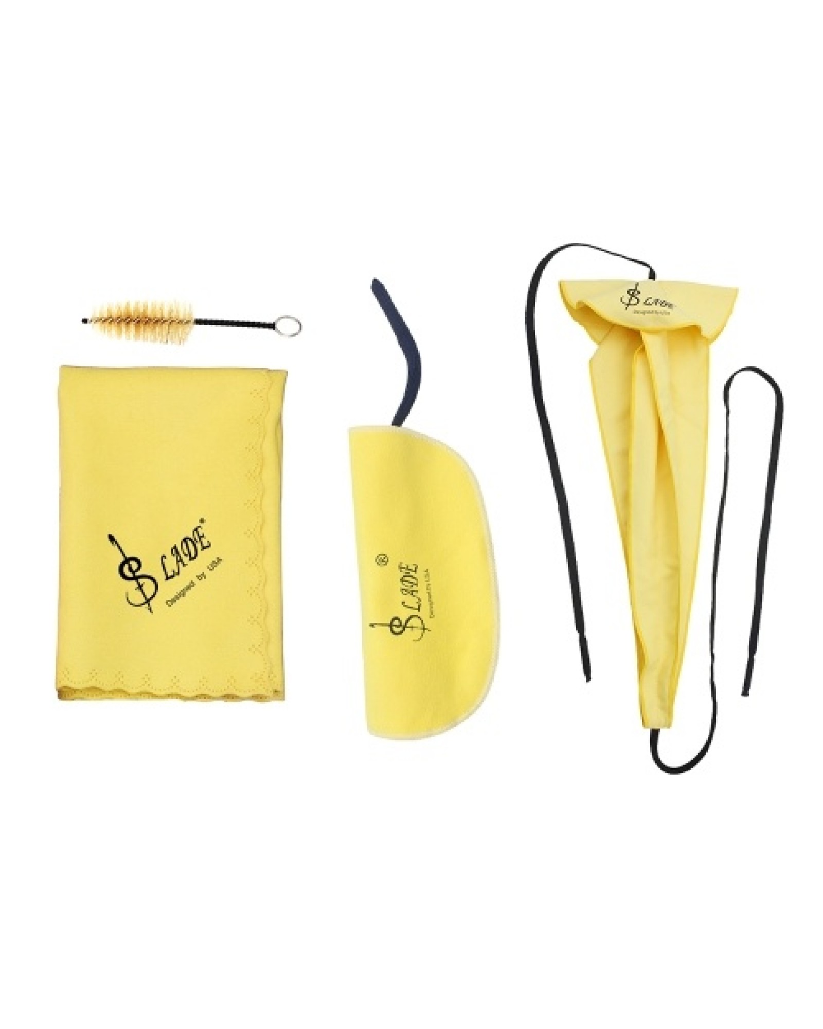 Saxophone Sax Cleaning Care Kit 3pcs Cleaning Cloth + Mouthpiece Brush Musical Instrument Maintenance Tool
