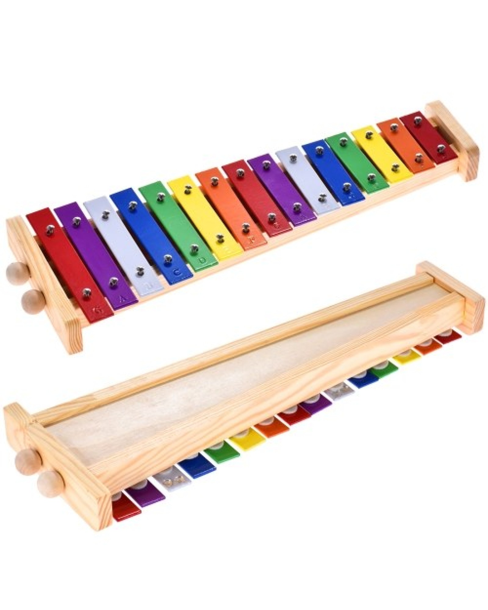 Colorful Glockenspiel Xylophone Wooden &amp; Aluminum Percussion Musical Instrument