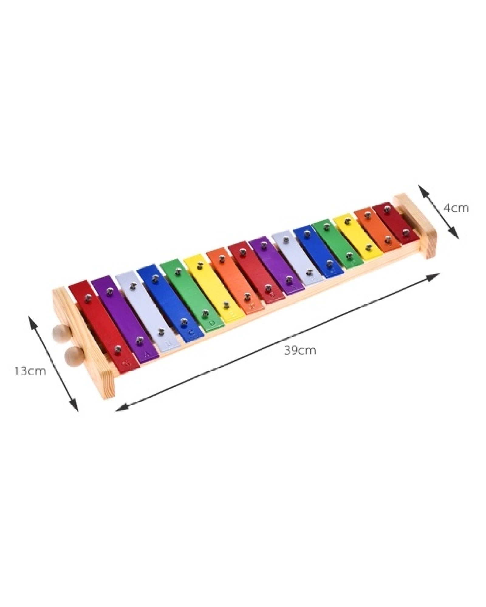 Colorful Glockenspiel Xylophone Wooden &amp; Aluminum Percussion Musical Instrument