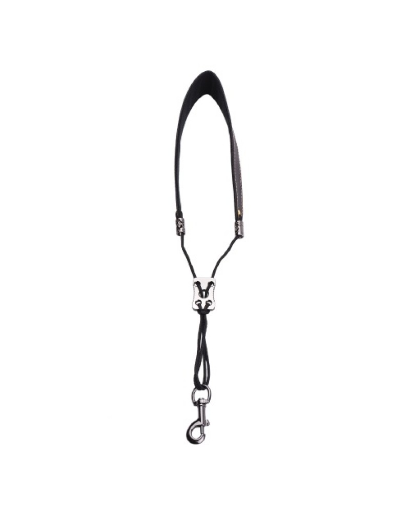 Adjustable Saxophone Neck Strap Soft Leather Padded Sax Strap with Metal Hook for Saxophones Clarinets