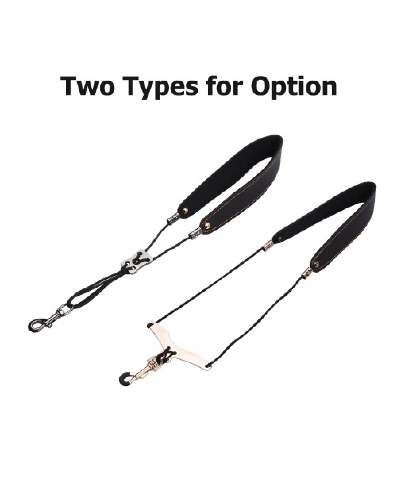 Adjustable Saxophone Neck Strap Soft Leather Padded Sax Strap with Metal Hook for Saxophones Clarinets