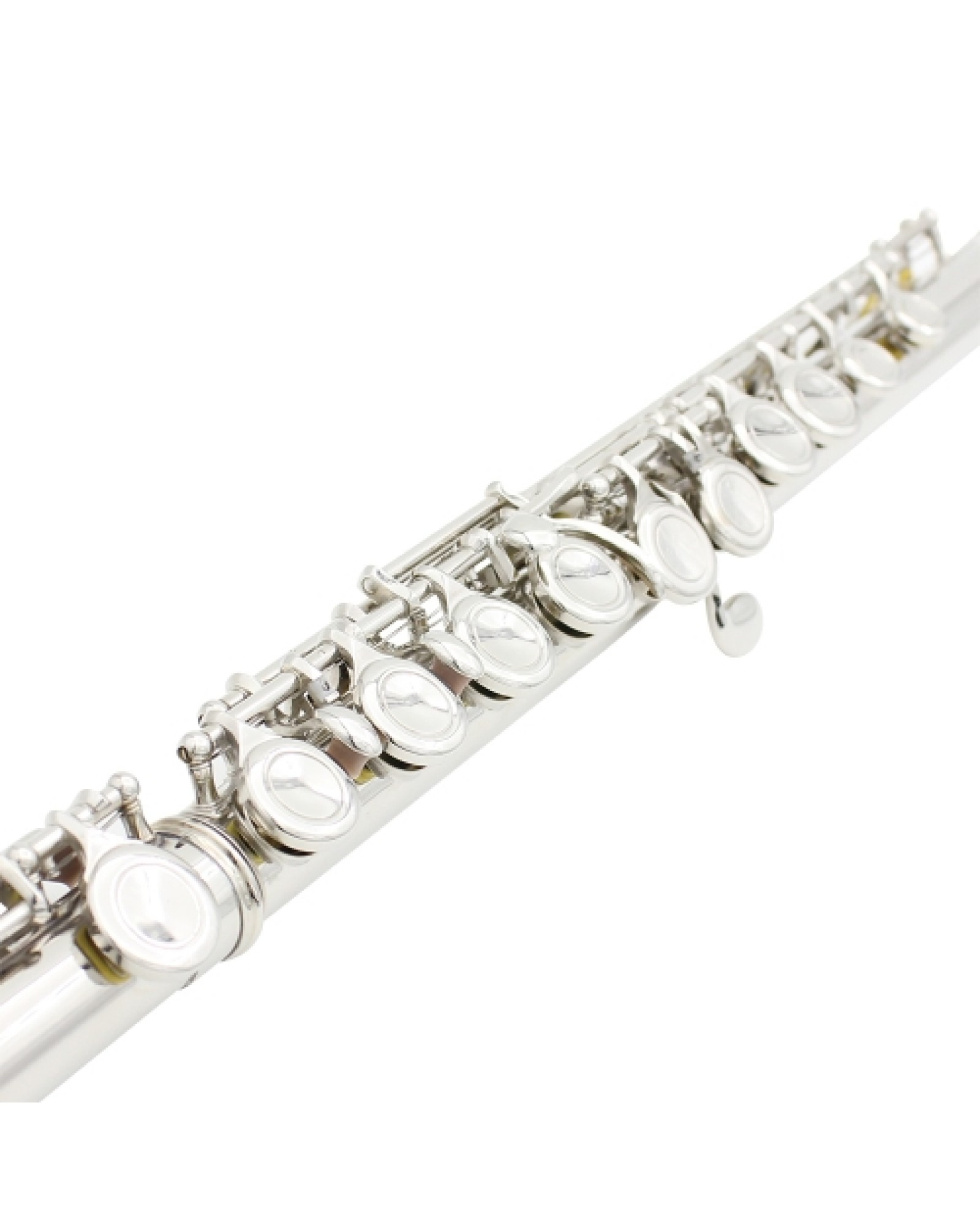 Western Concert Flute Cupronickel Plated Silver 16 Holes C Key Woodwind Instrument