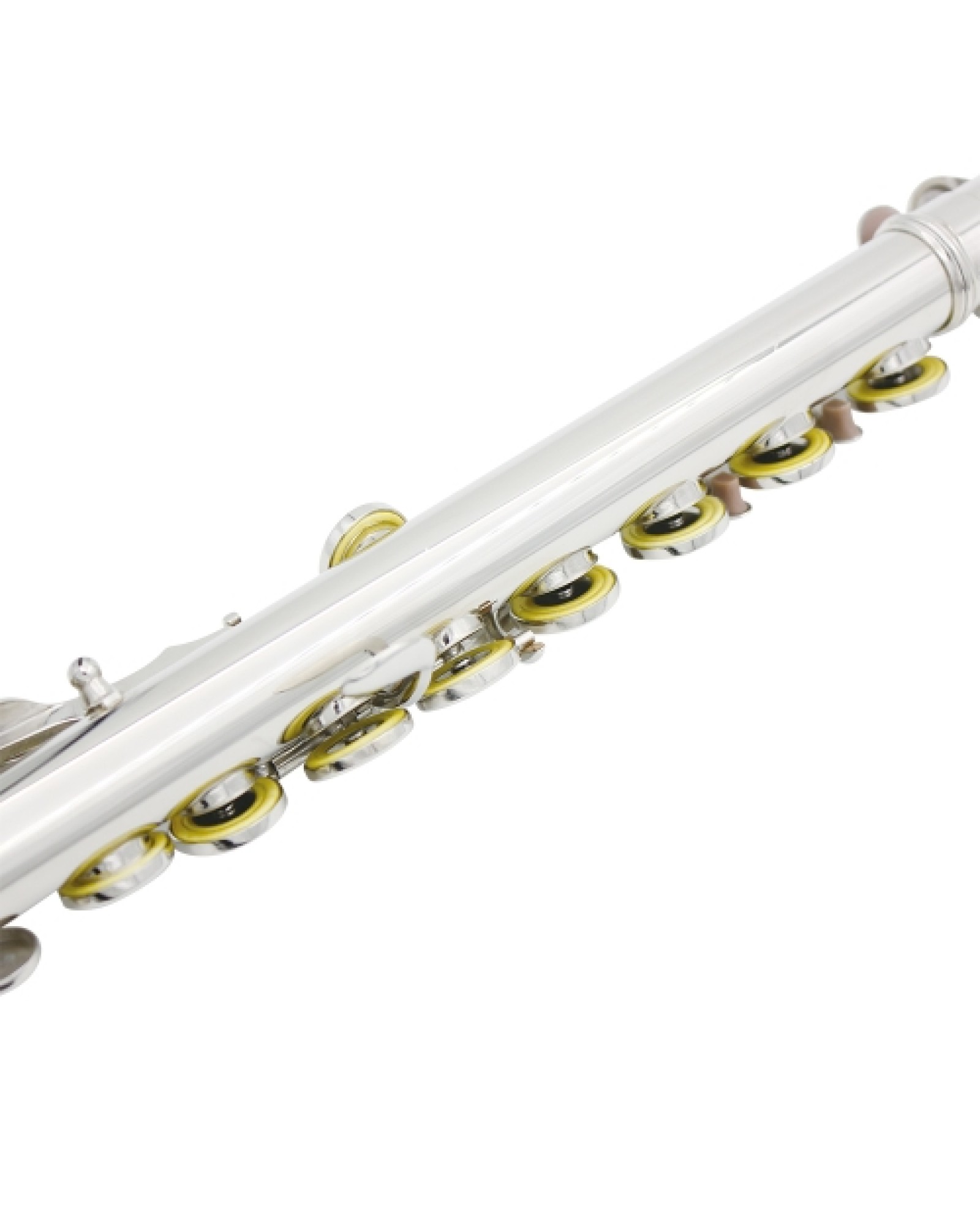 Western Concert Flute Cupronickel Plated Silver 16 Holes C Key Woodwind Instrument