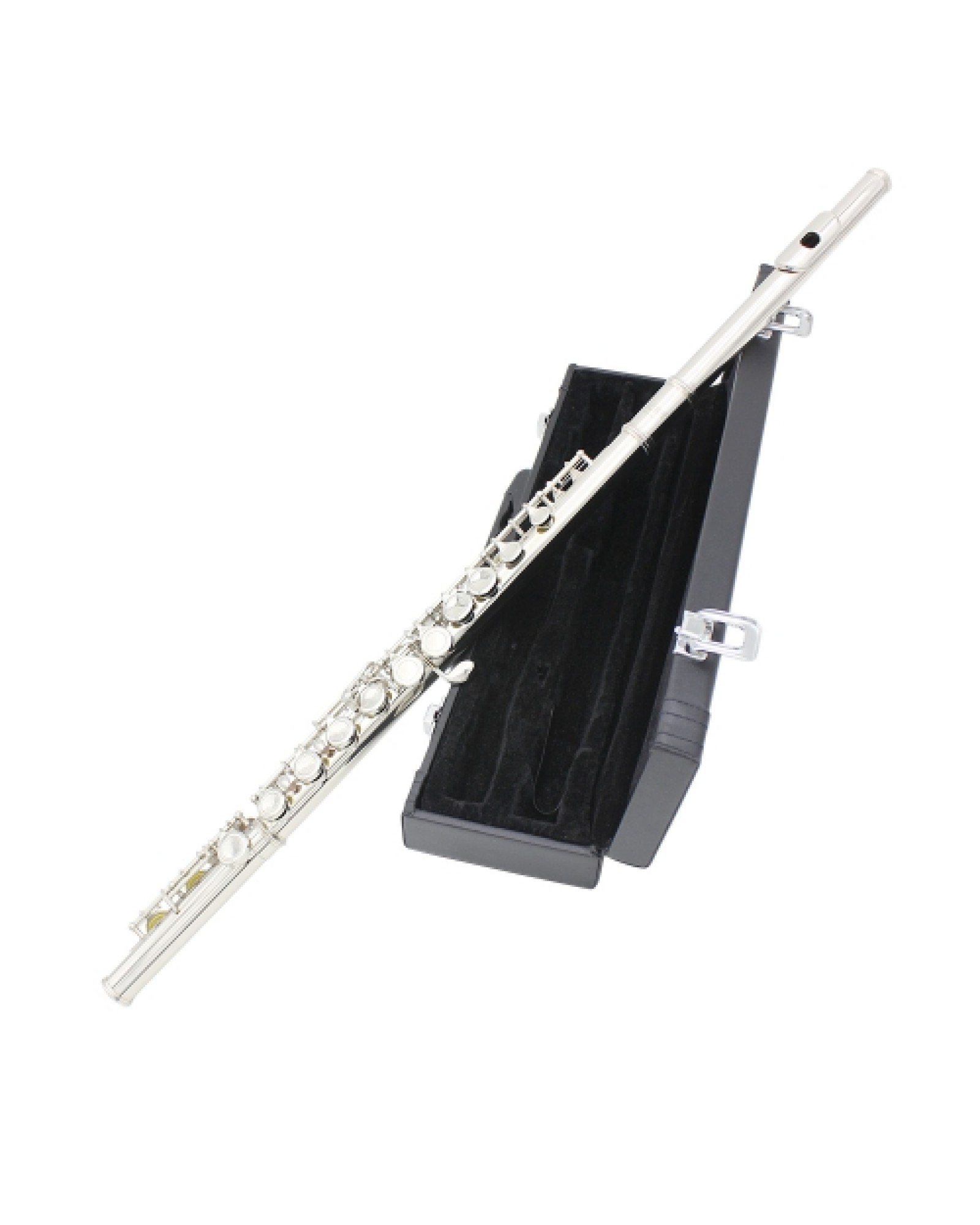 Western Concert Flute Cupronickel Plated Silver 16 Holes C Key Woodwind Instrument
