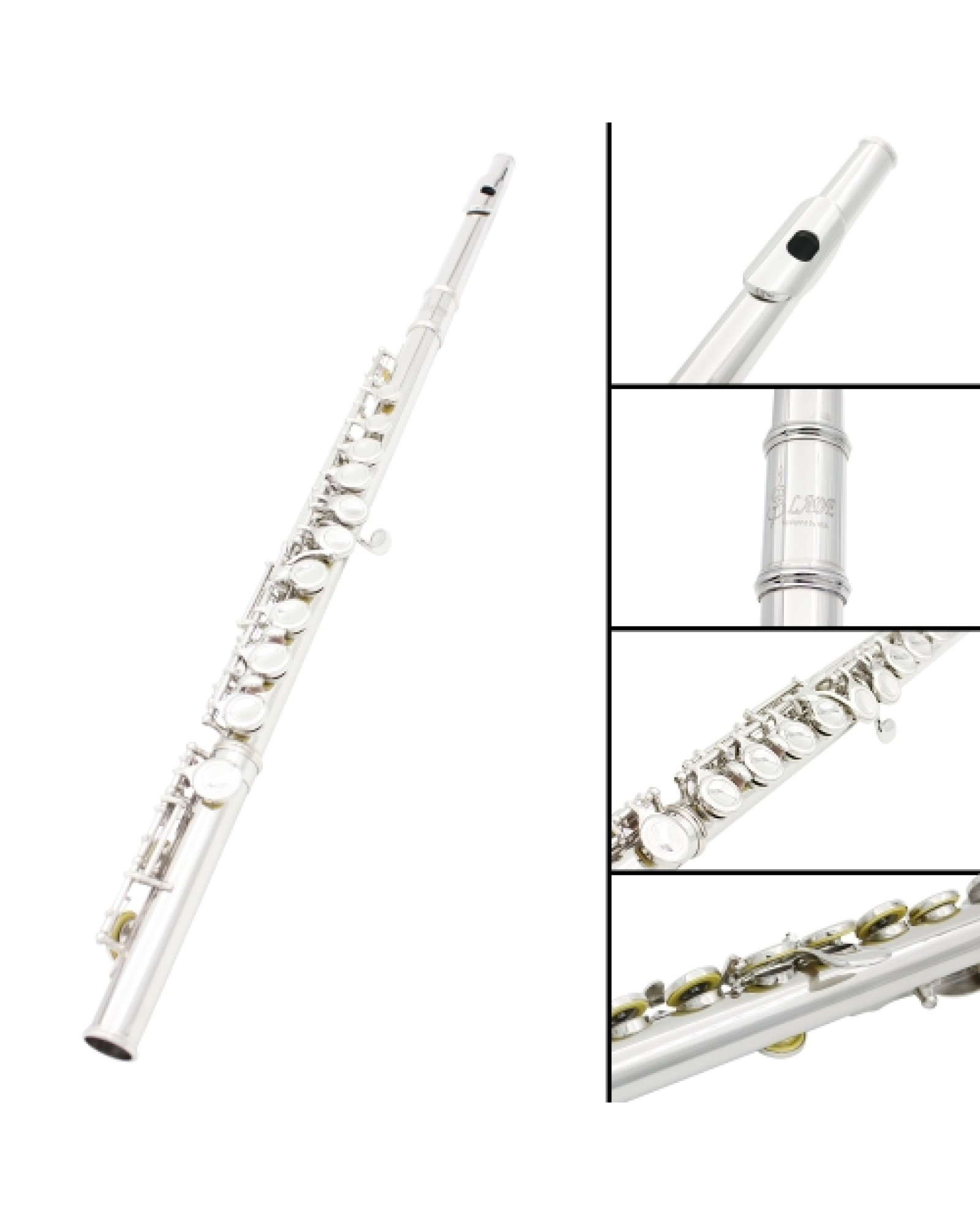 Western Concert Flute Cupronickel Plated Silver 16 Holes C Key Woodwind Instrument