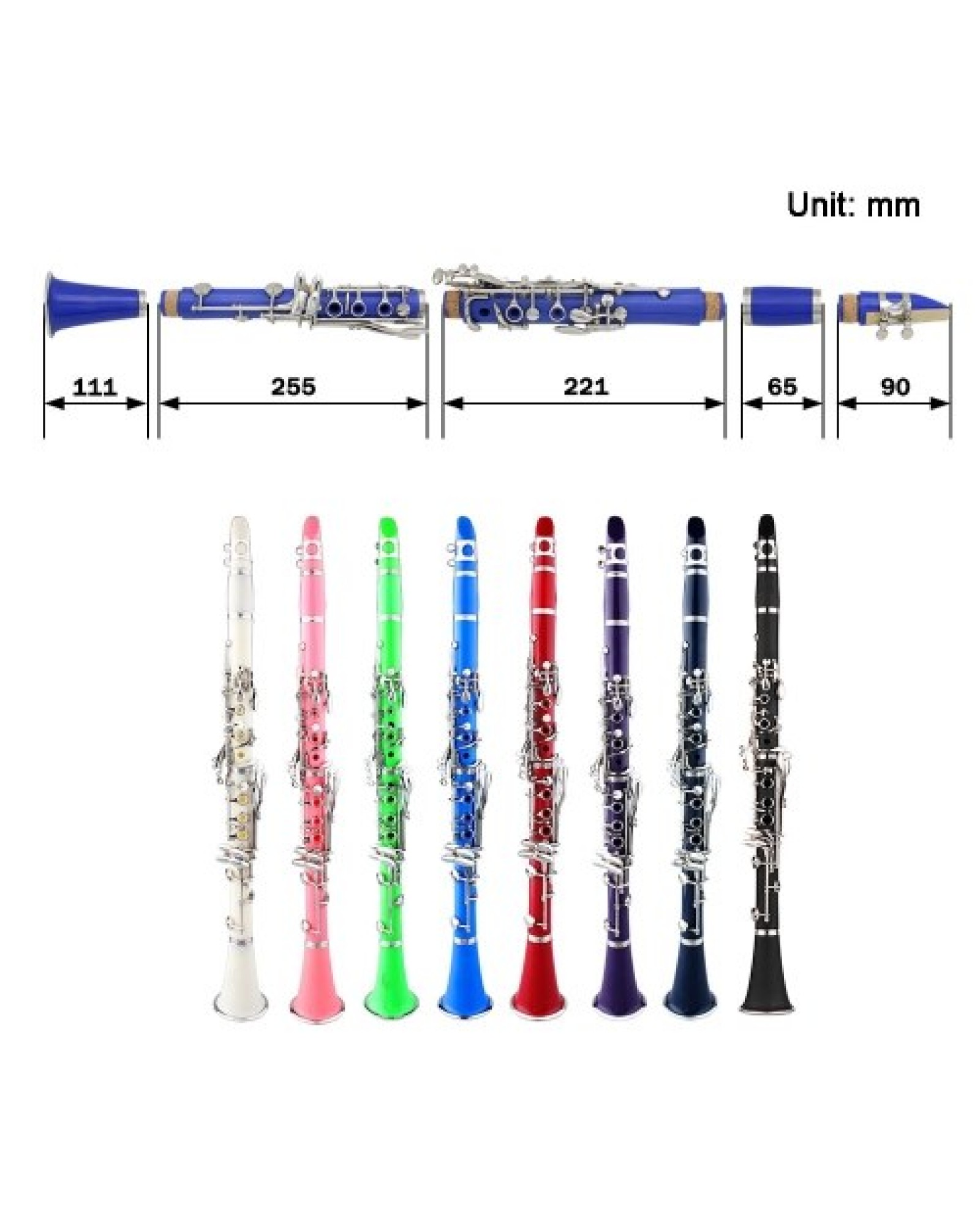Clarinet ABS 17 Key bB Flat Soprano Binocular Clarinet