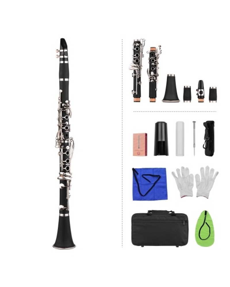 Clarinet ABS 17 Key bB Flat Soprano Binocular Clarinet