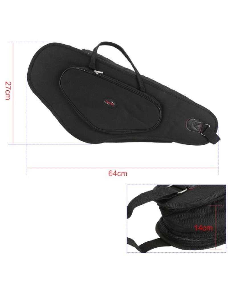 600D Thicken Padded Water-resistant Alto Saxophone Sax Bag Case 15mm Foam Hard Board Double Zipper with Adjustable Shoulder Stra