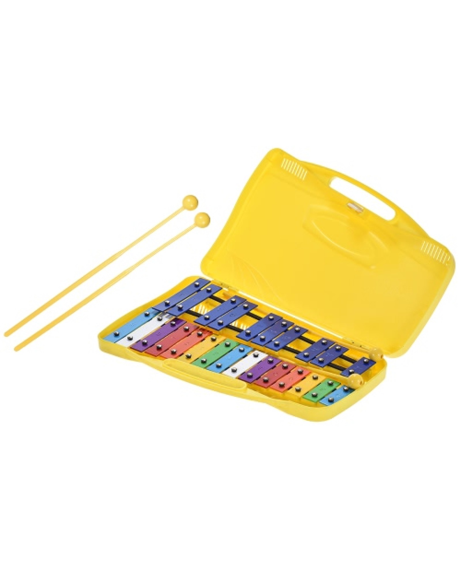 Colorful 25 Notes Glockenspiel Xylophone Percussion Rhythm Musical Educational Teaching Instrument Toy with 2 Mallets Handheld C