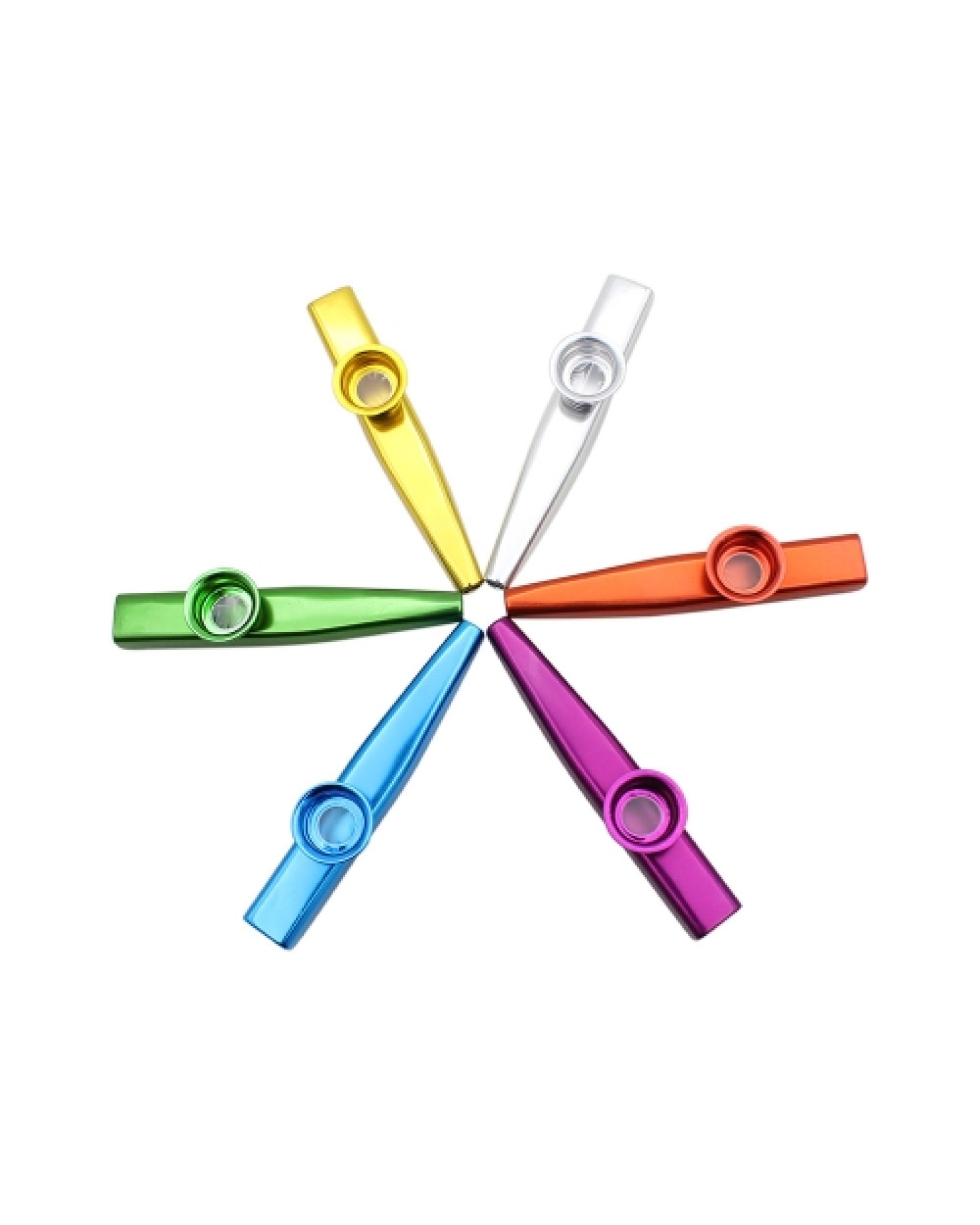 Kazoo Aluminum Alloy Metal with 5pcs Flute Diaphragm Gift for Kids Music Lovers