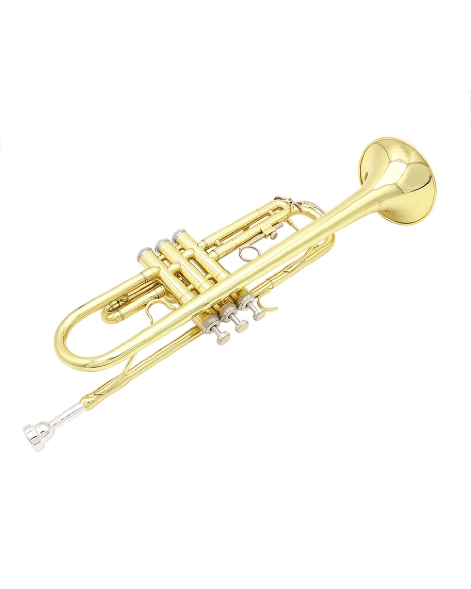Trumpet Bb B Flat Brass Exquisite with Mouthpiece Cleaning Brush Cloth Gloves Strap