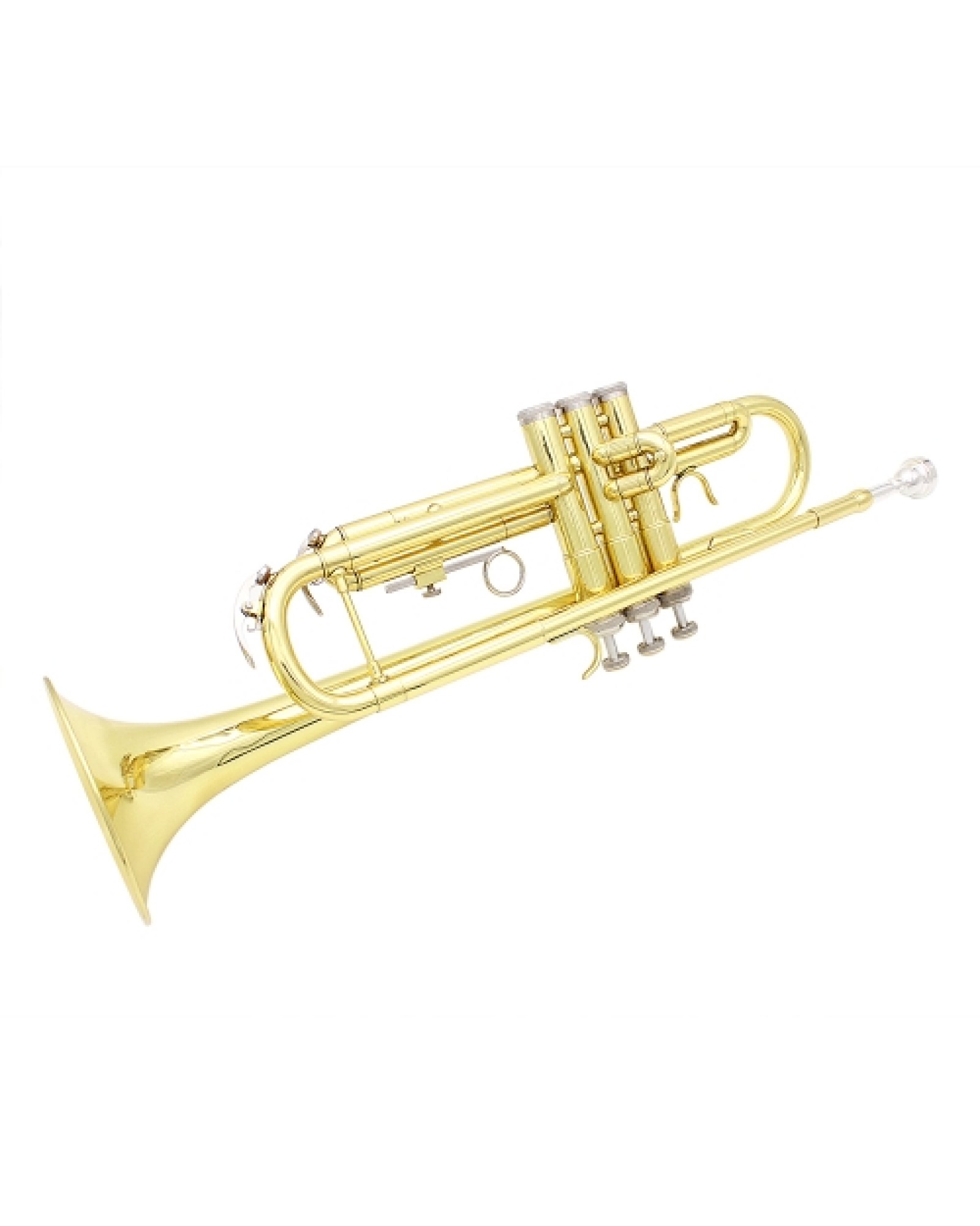 Trumpet Bb B Flat Brass Exquisite with Mouthpiece Cleaning Brush Cloth Gloves Strap