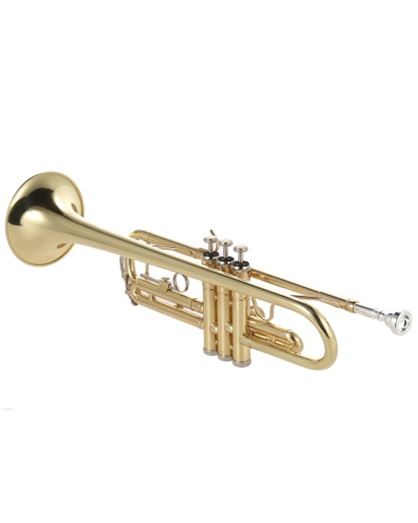 Trumpet Bb Flat Brass Gold-painted Exquisite Durable Musical Instrument